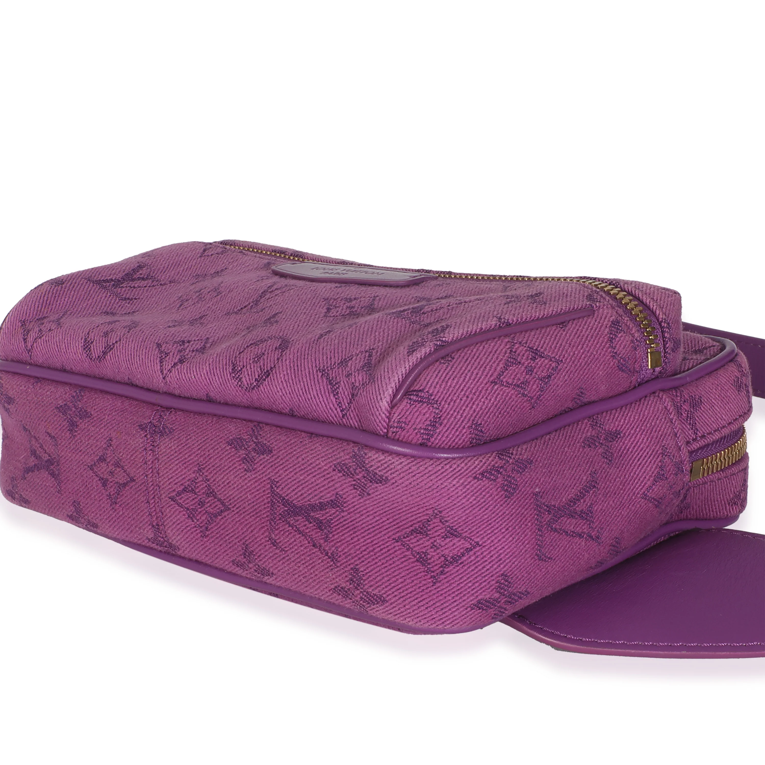 Purple Monogram Denim Outdoor Bumbag - Image 6