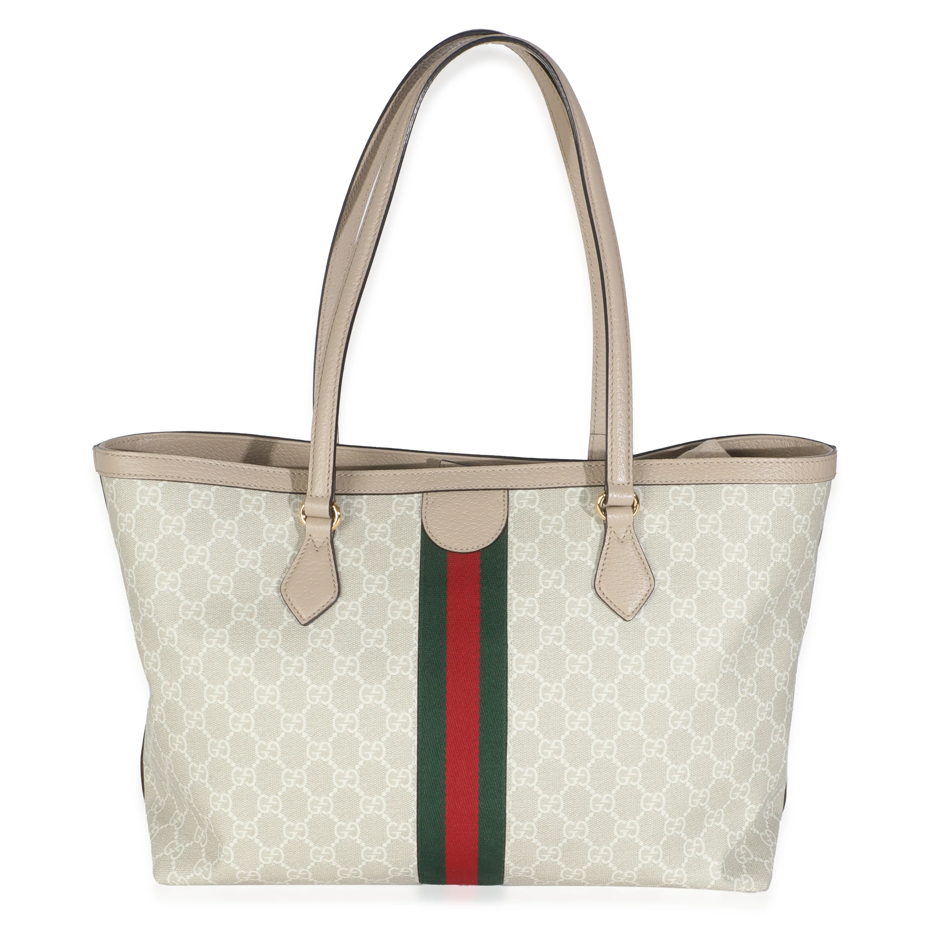 White GG Supreme Canvas Medium Ophidia Tote - Image 4