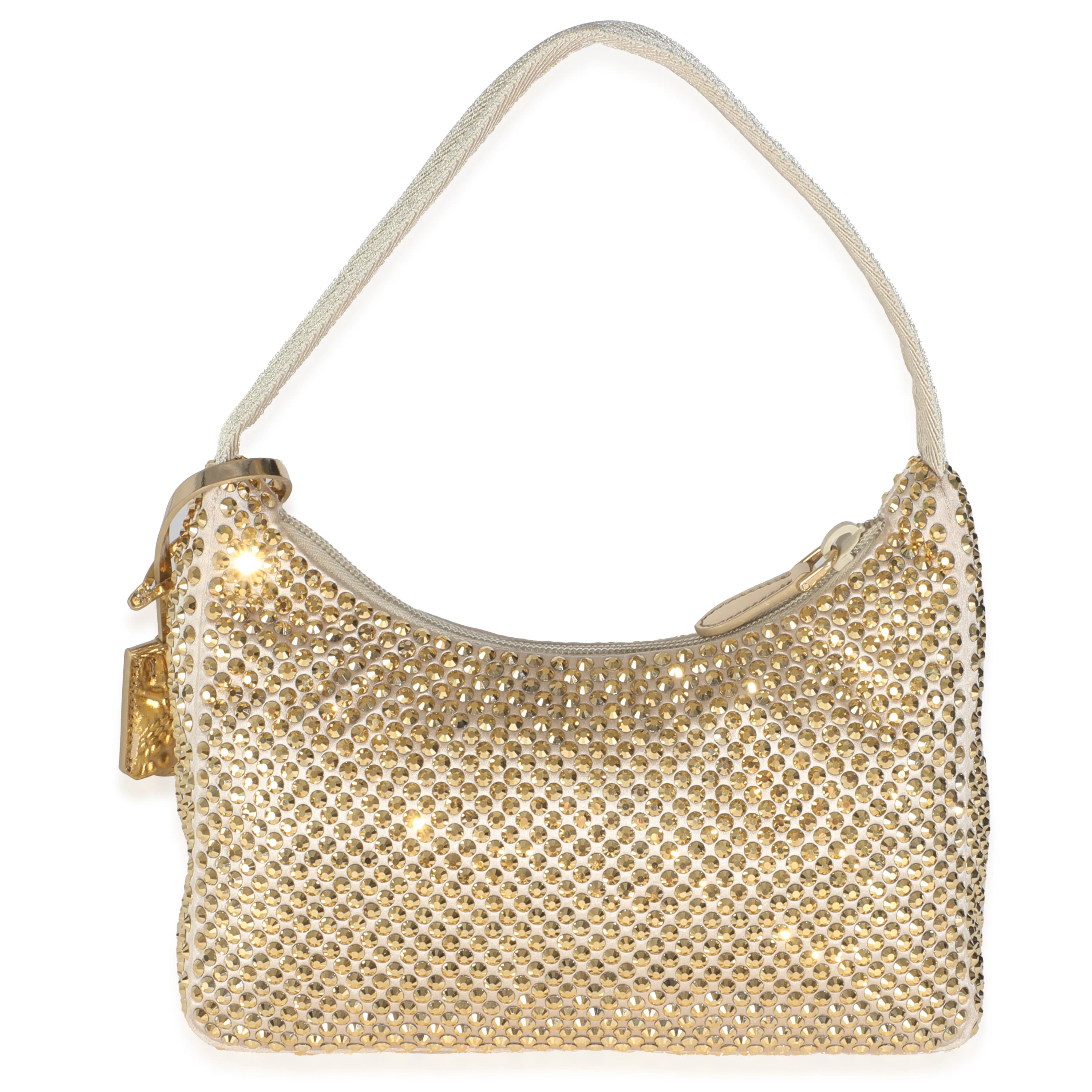 Ananas Satin Crystal Mini Re-Edition 2000 Bag - Image 7