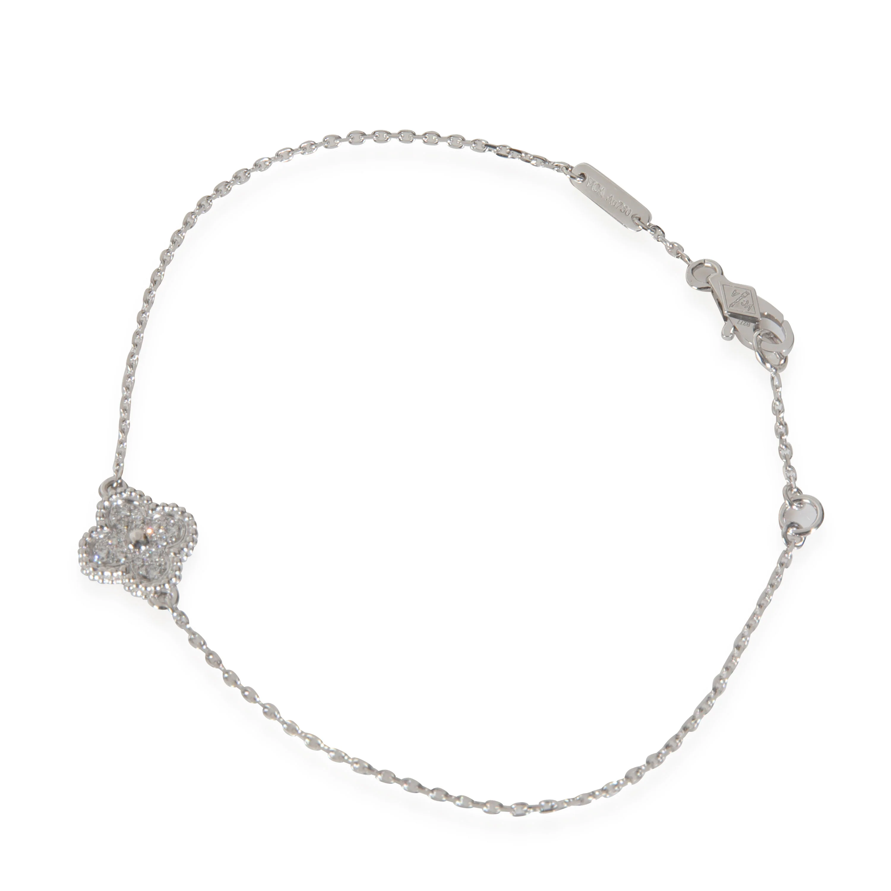 White Gold Diamond Sweet Alhambra Bracelet - Image 2
