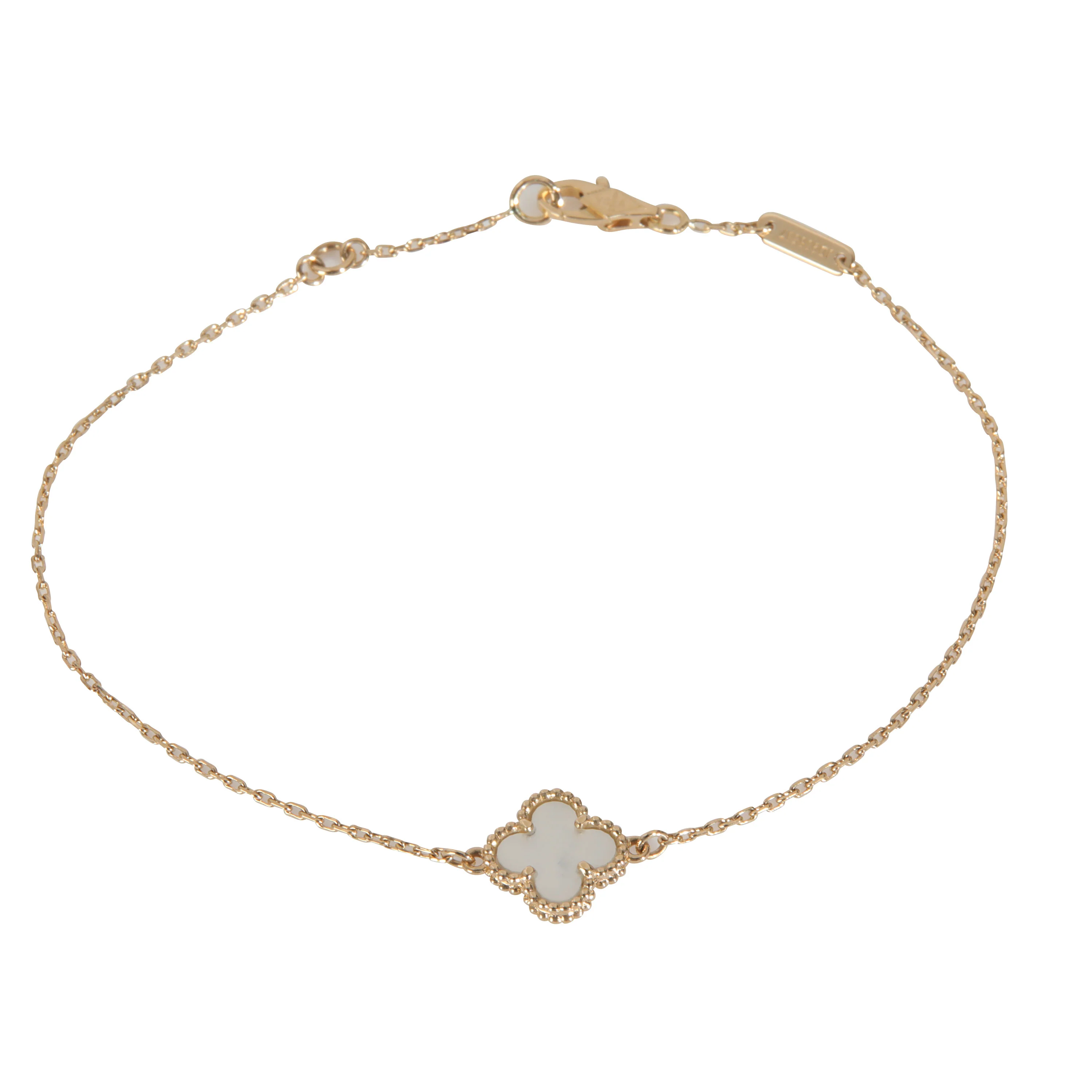 Yellow Gold Mother Of Pearl Sweet Alhambra Bracelet