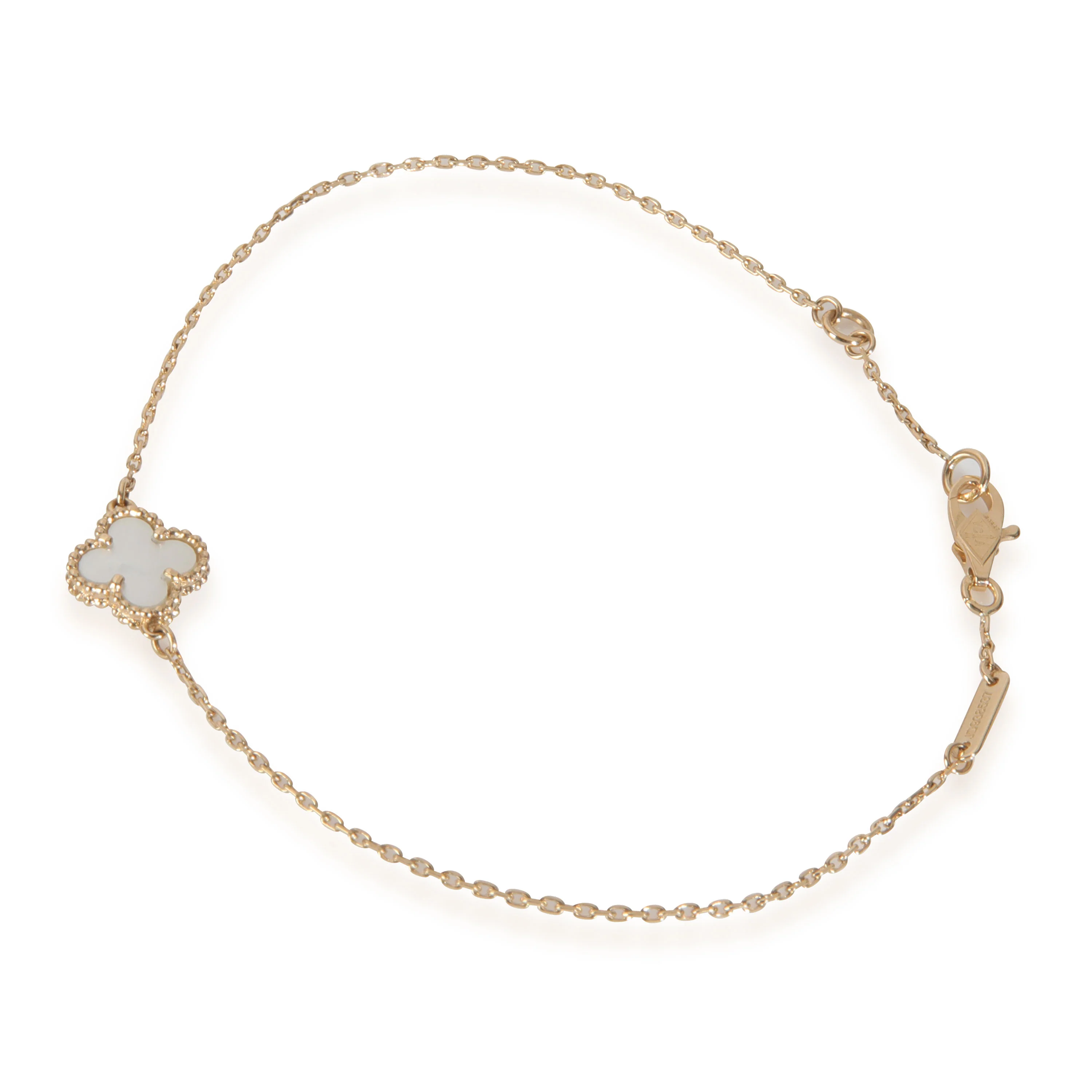 Yellow Gold Mother Of Pearl Sweet Alhambra Bracelet - Image 2