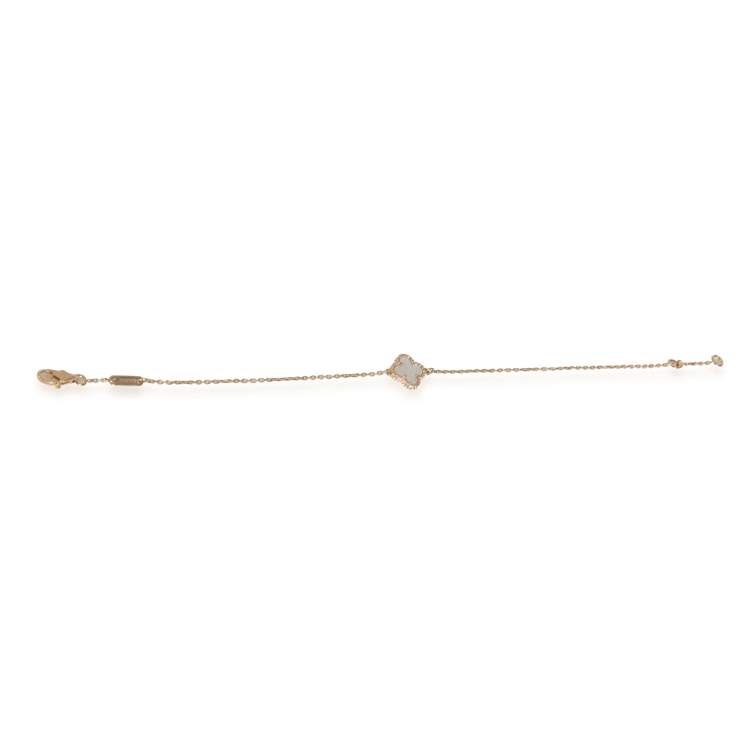 Yellow Gold Mother Of Pearl Sweet Alhambra Bracelet - Image 4