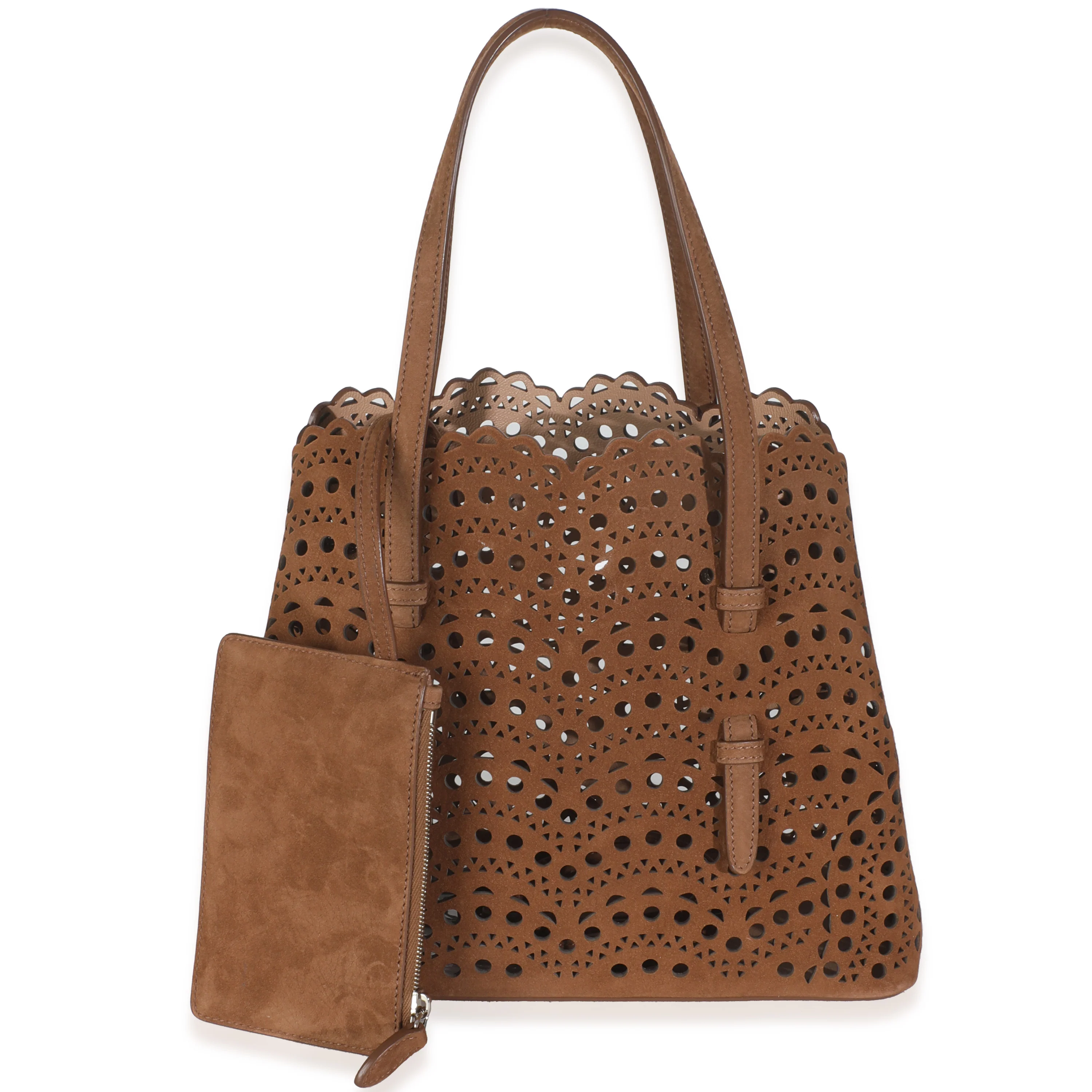 Tan Laser Cut Suede Mina 25