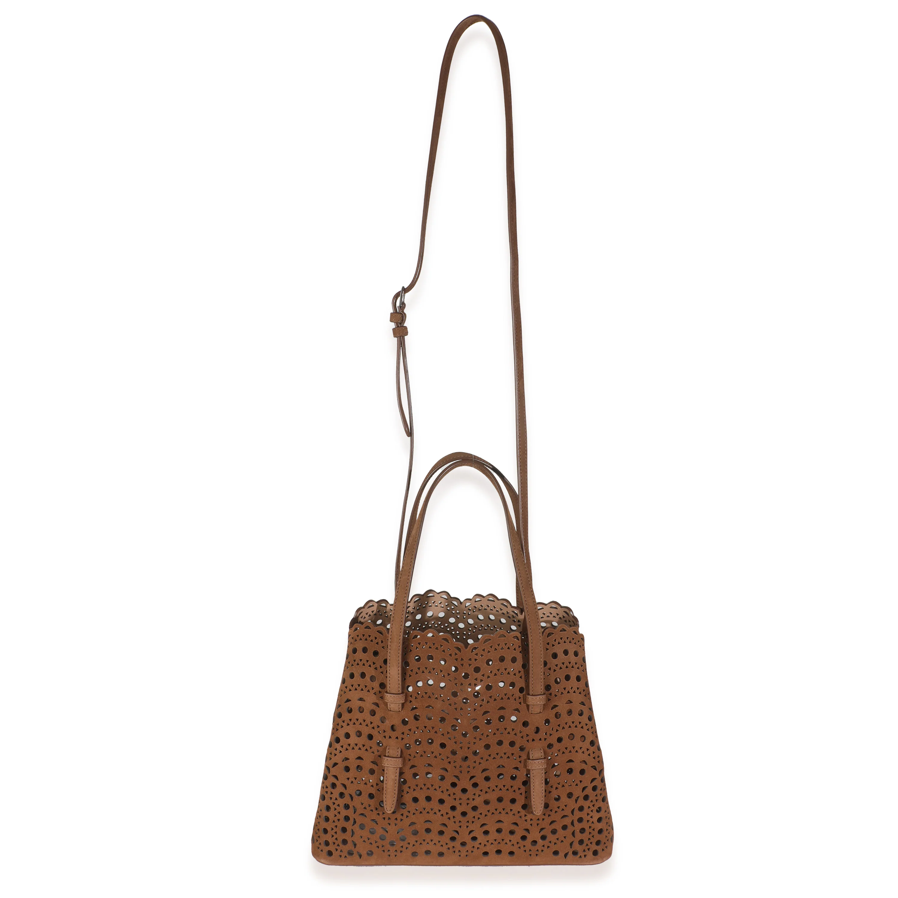 Tan Laser Cut Suede Mina 25 - Image 7
