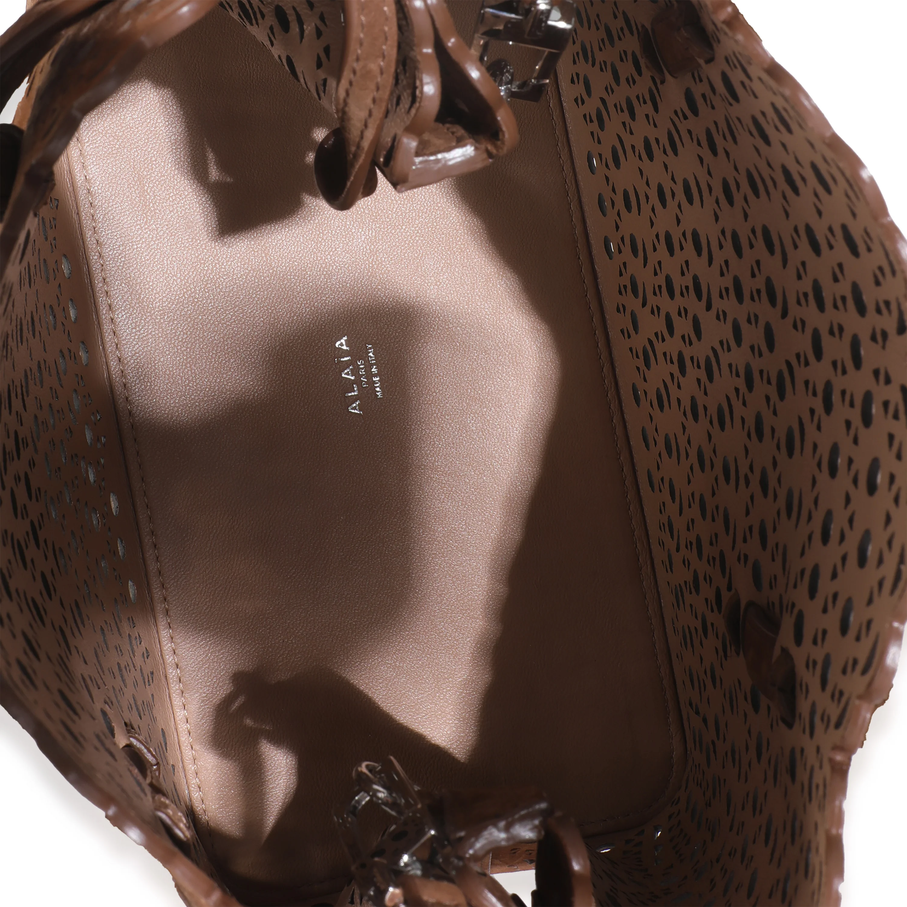 Tan Laser Cut Suede Mina 25 - Image 8