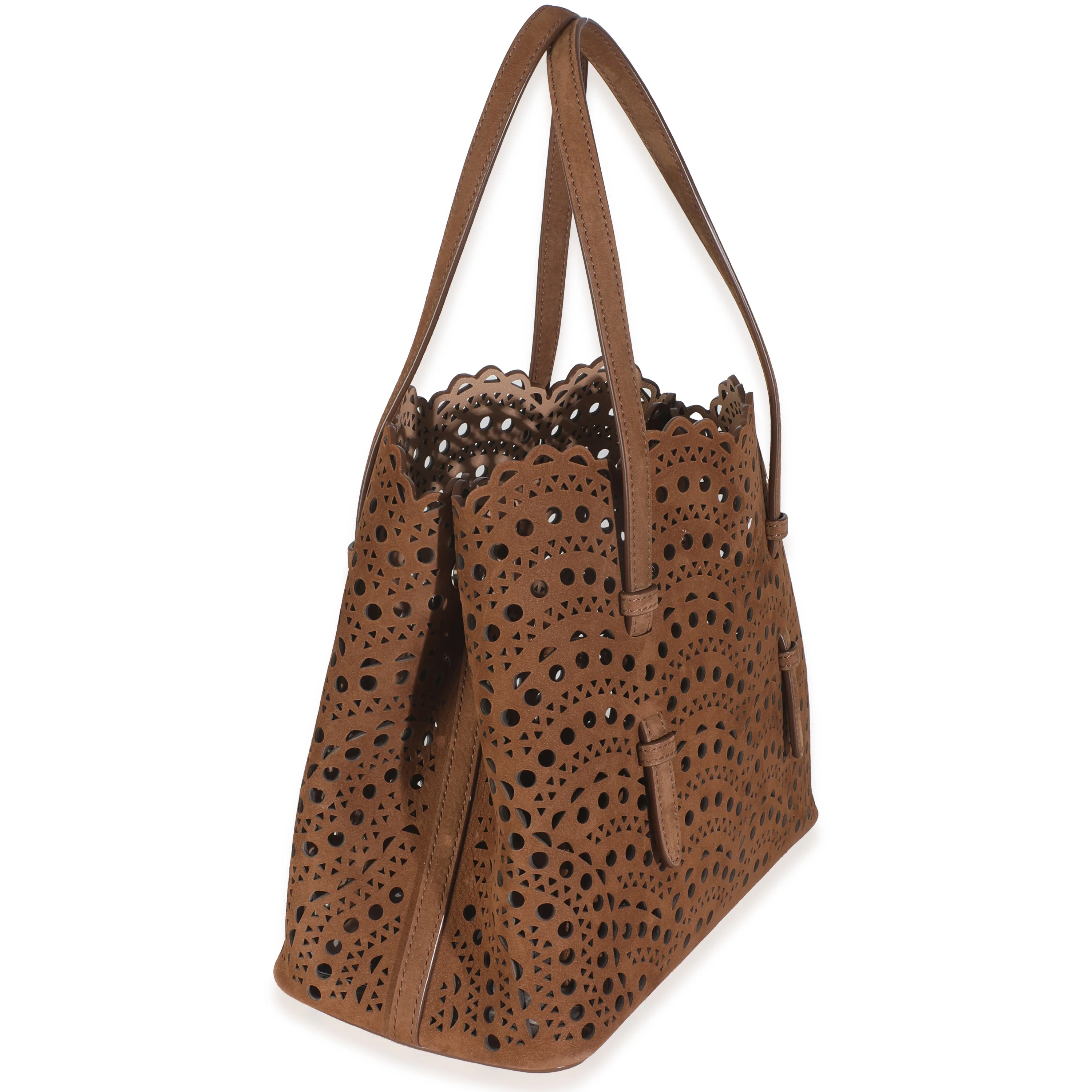 Tan Laser Cut Suede Mina 25 - Image 9