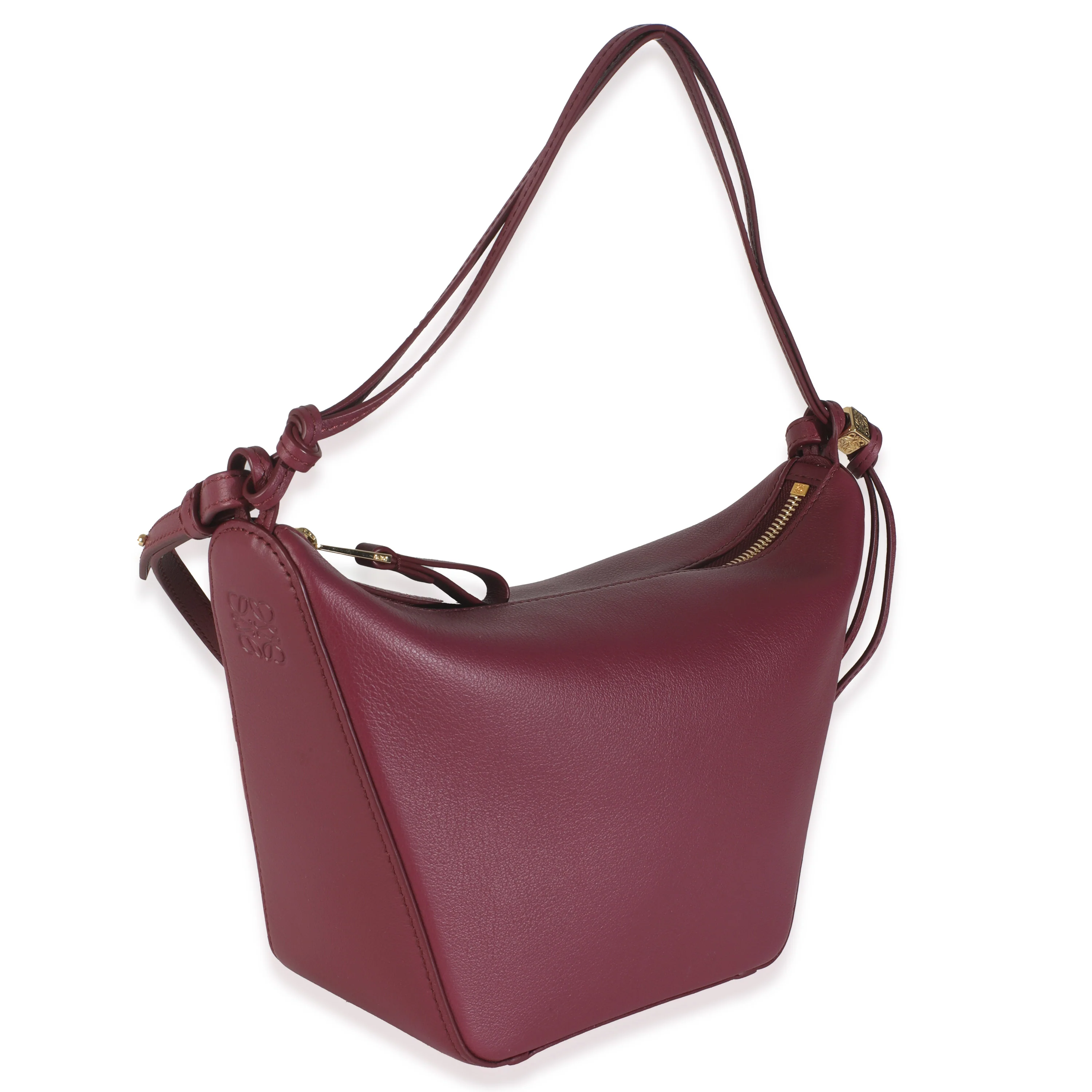 Crimson Calfskin Mini Hammock Hobo