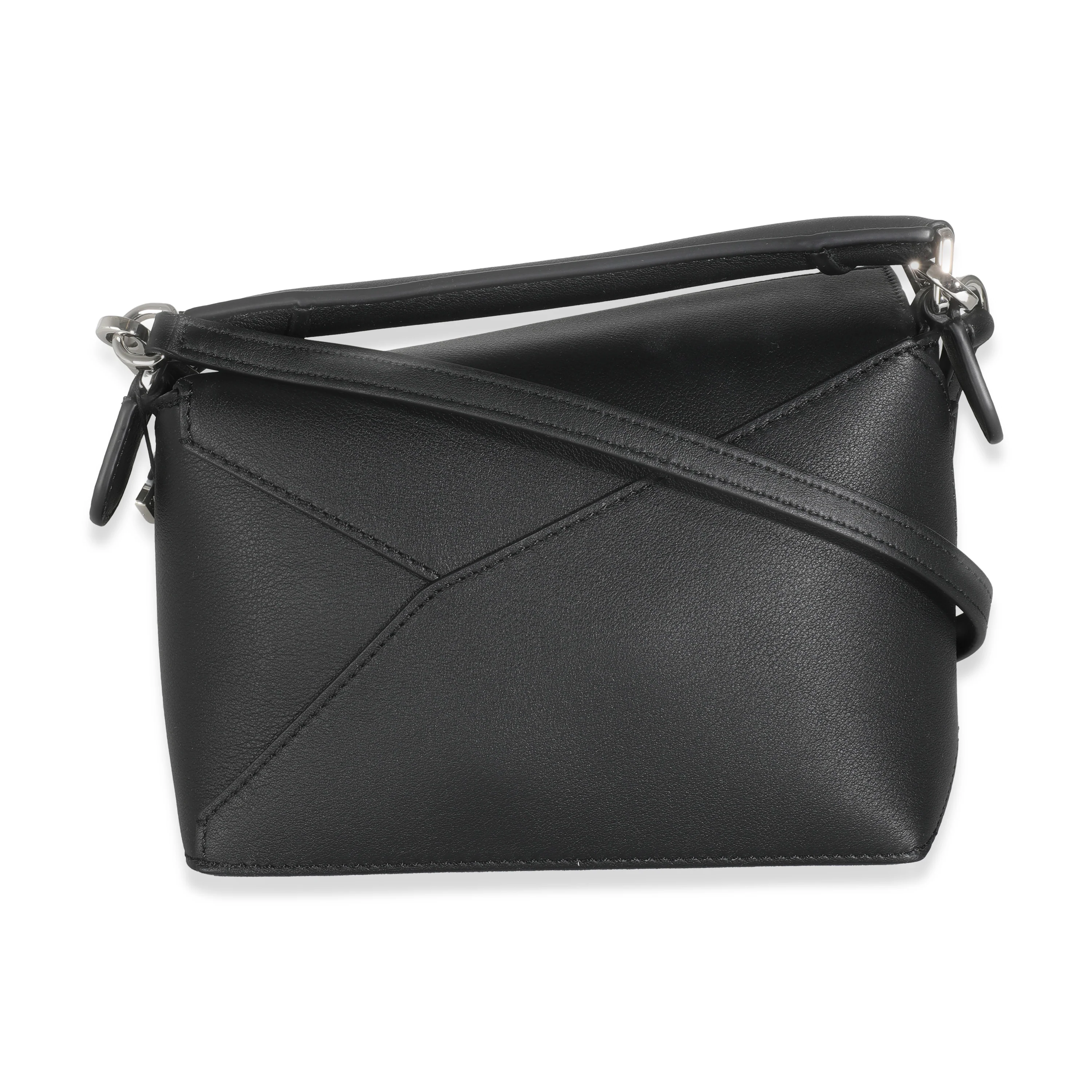 Black Calfskin Mini Puzzle Edge Bag - Image 4
