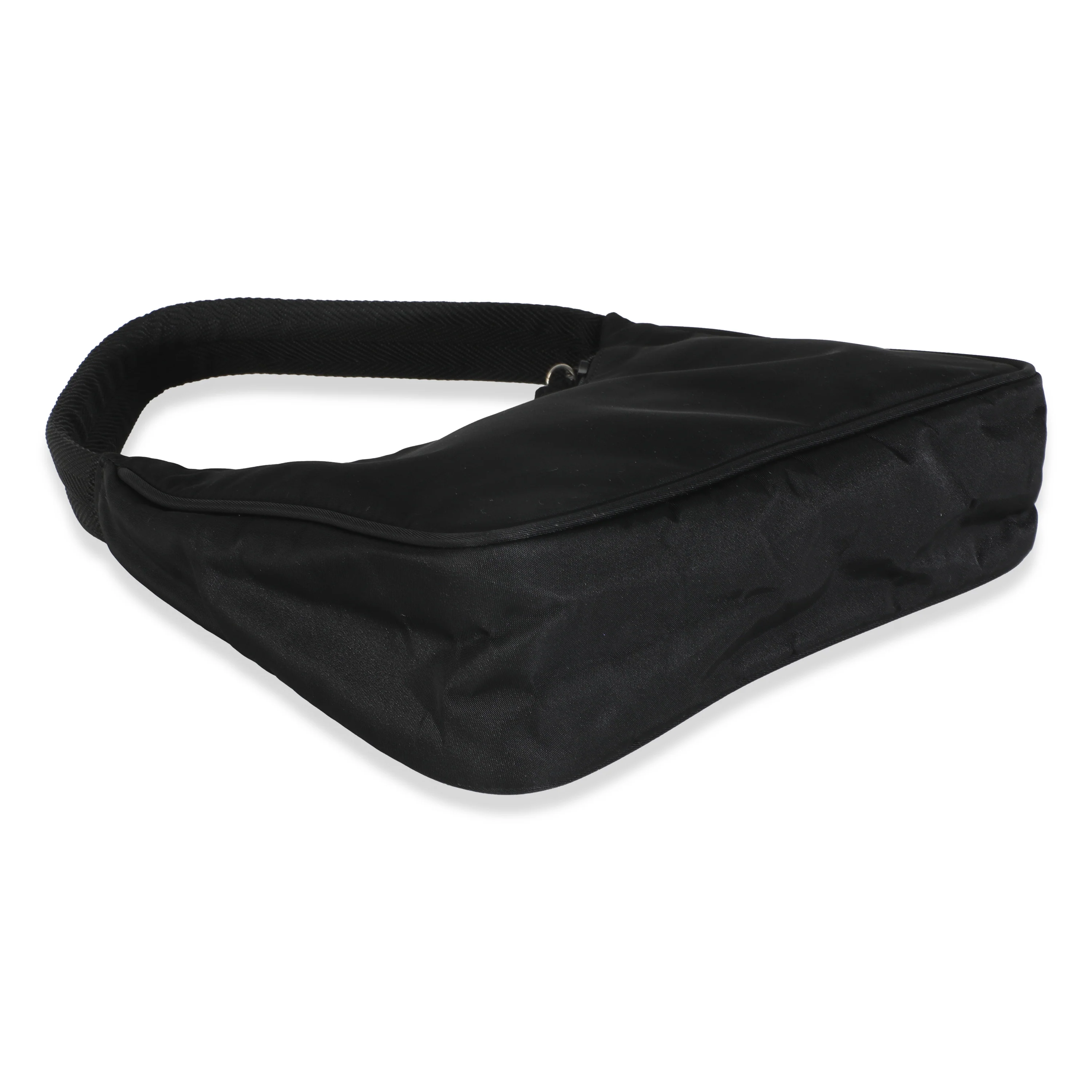 Sport Black Nylon Tessuto Mini Hobo - Image 6