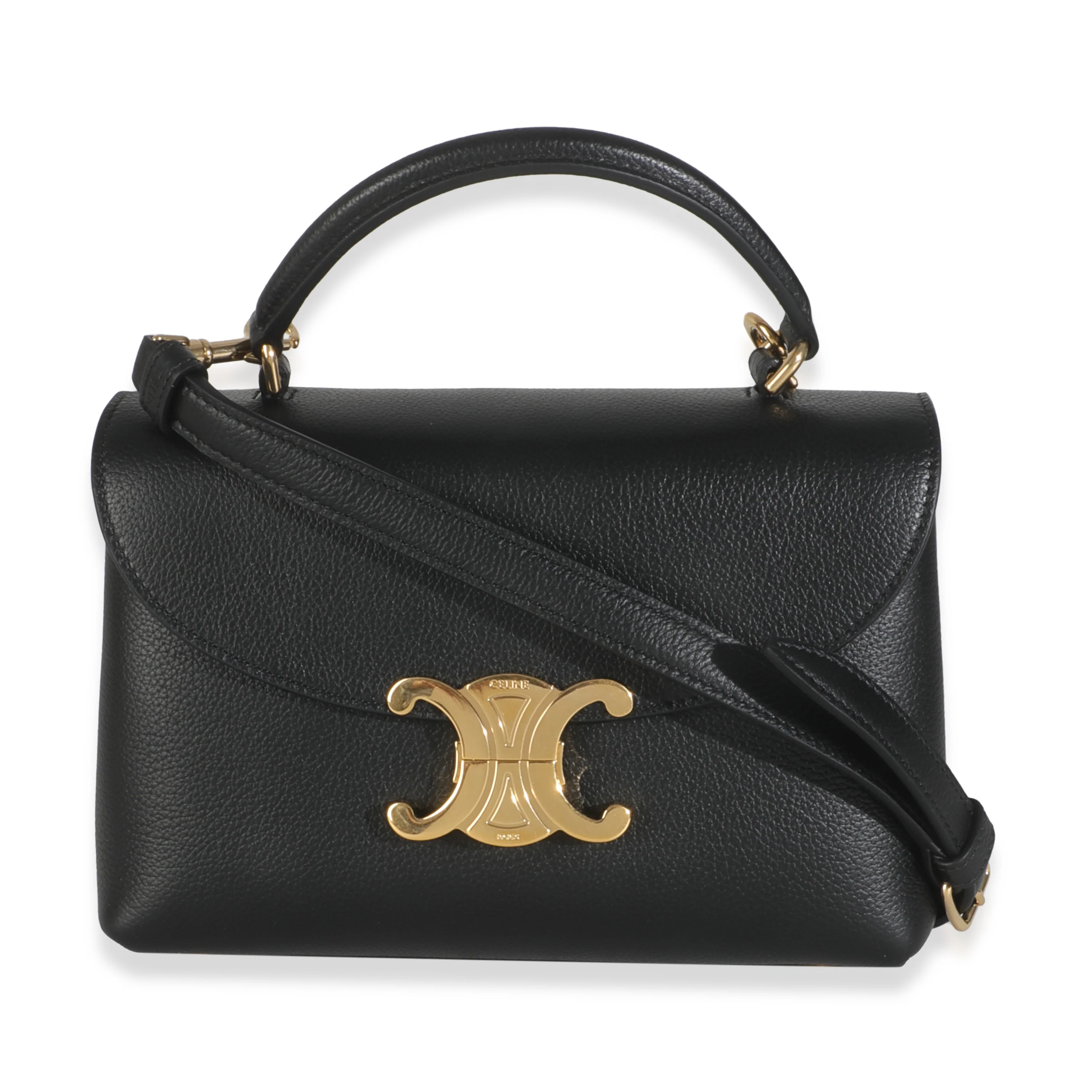 Black Supple Calfskin Teen Nino Top Handle Bag