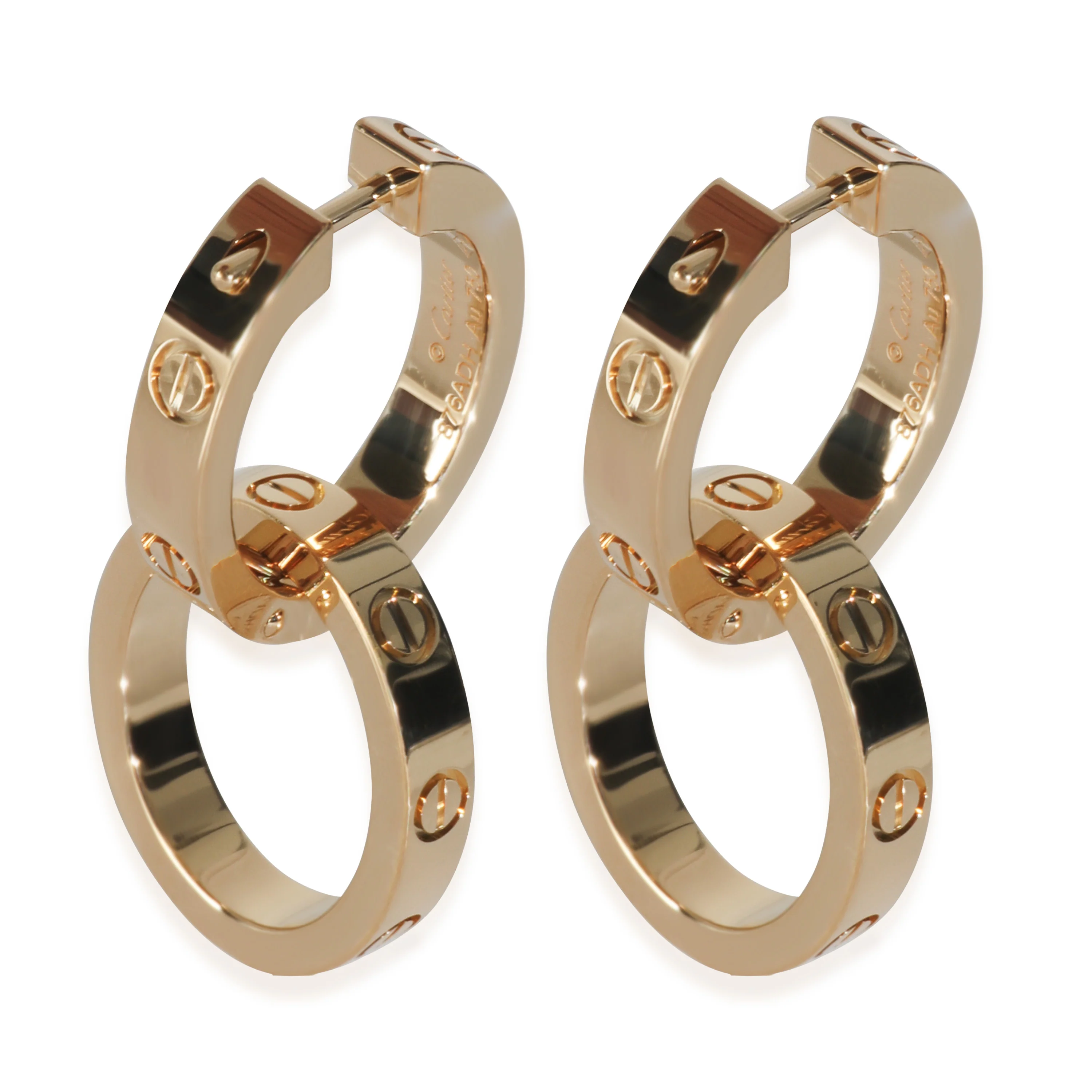 Yellow Gold  Multiwear Love Earrings - Image 3