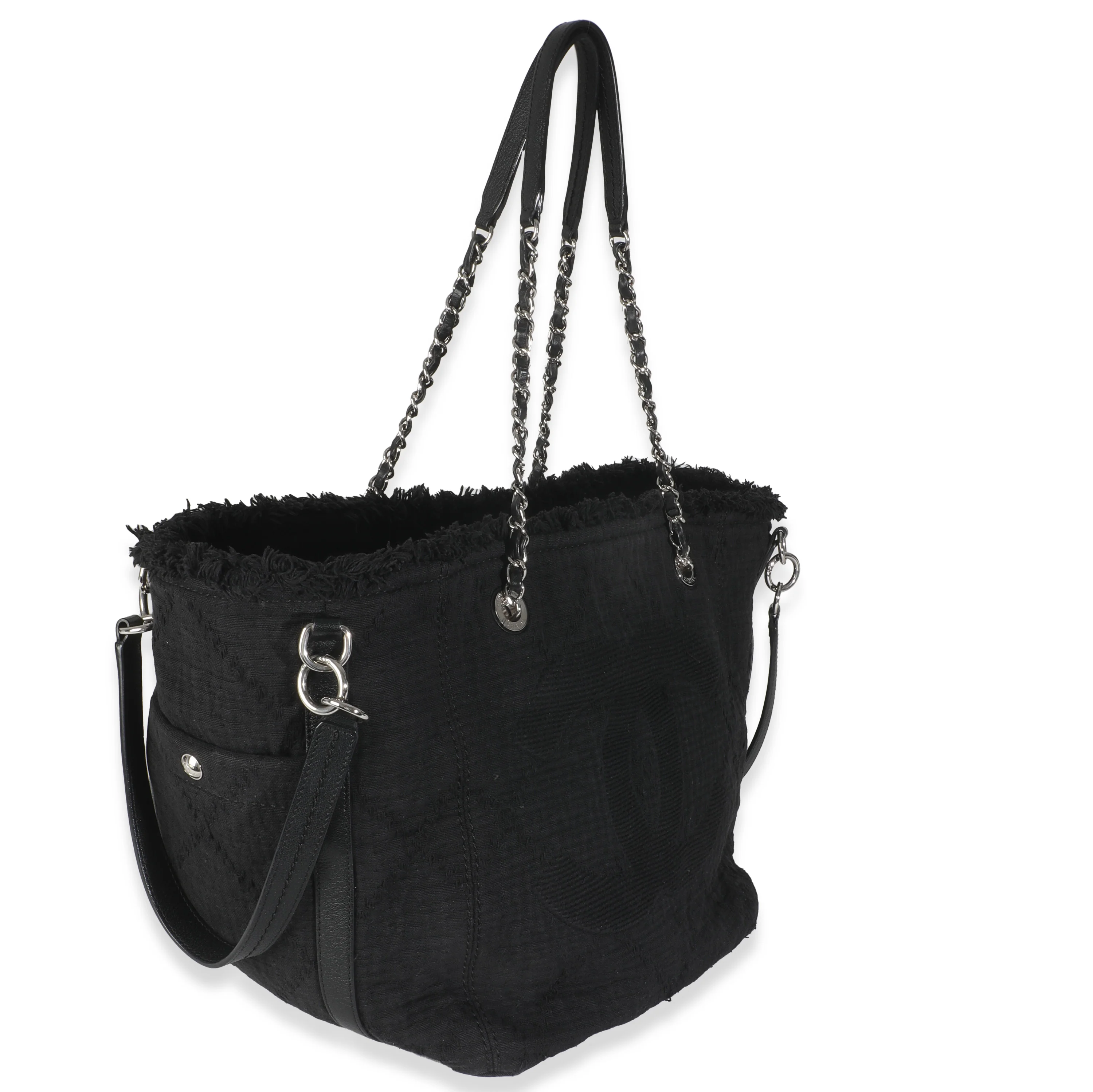 Black Canvas Small Double Face Deauville Tote - Image 3