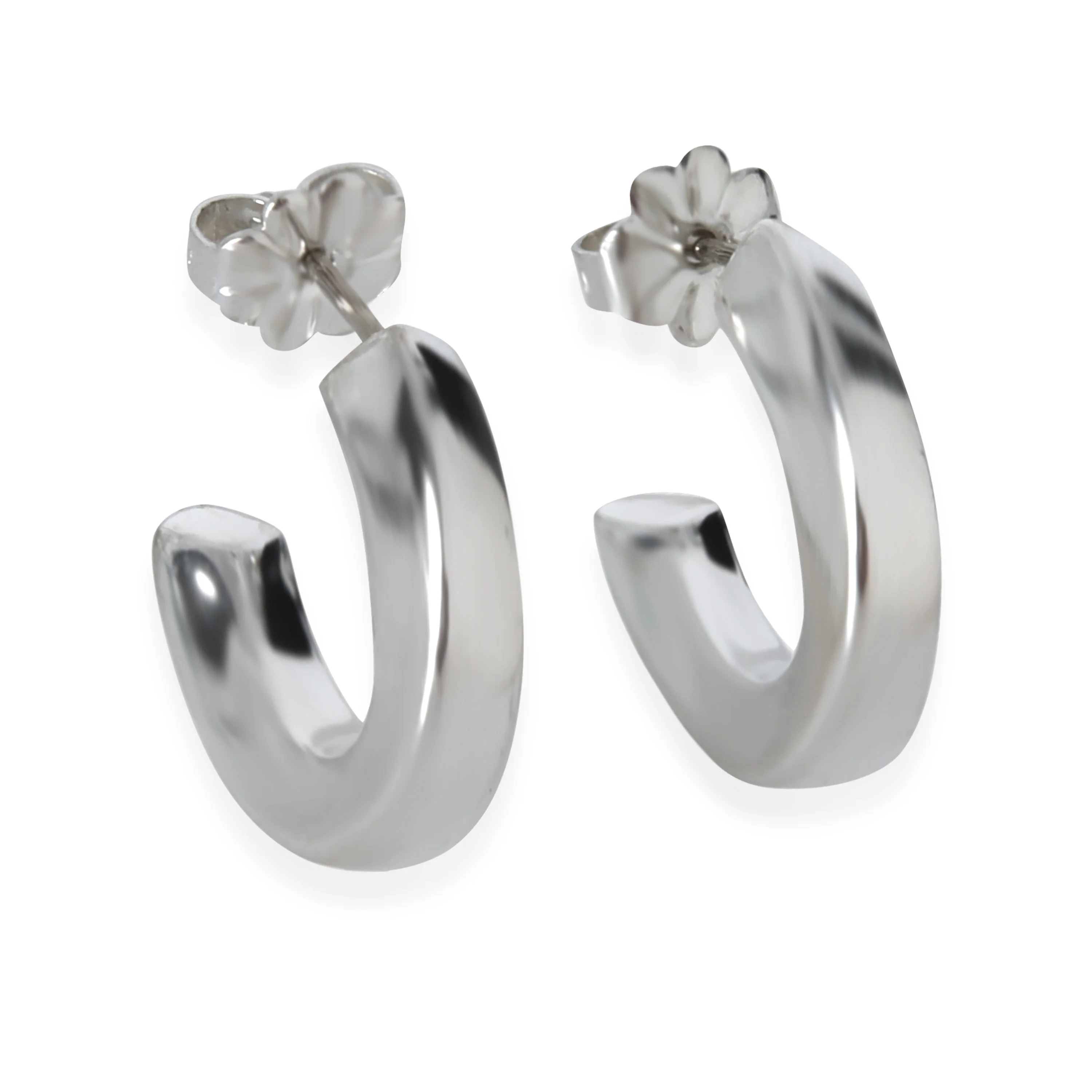 Sterling Silver  Vintage Hoop Earrings