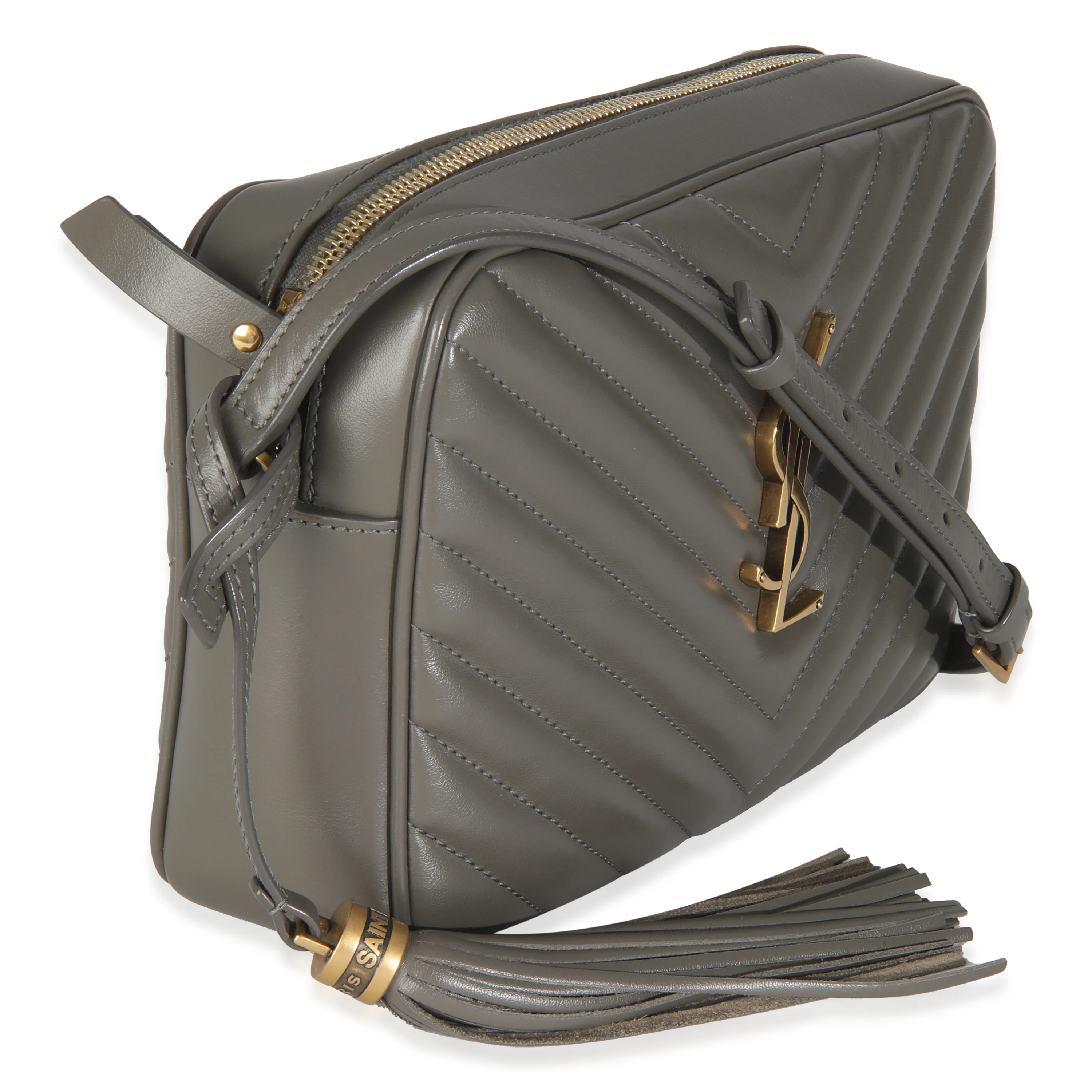 Grey Kaki Calfskin Matelasse Monogram Lou Camera Bag - Image 3