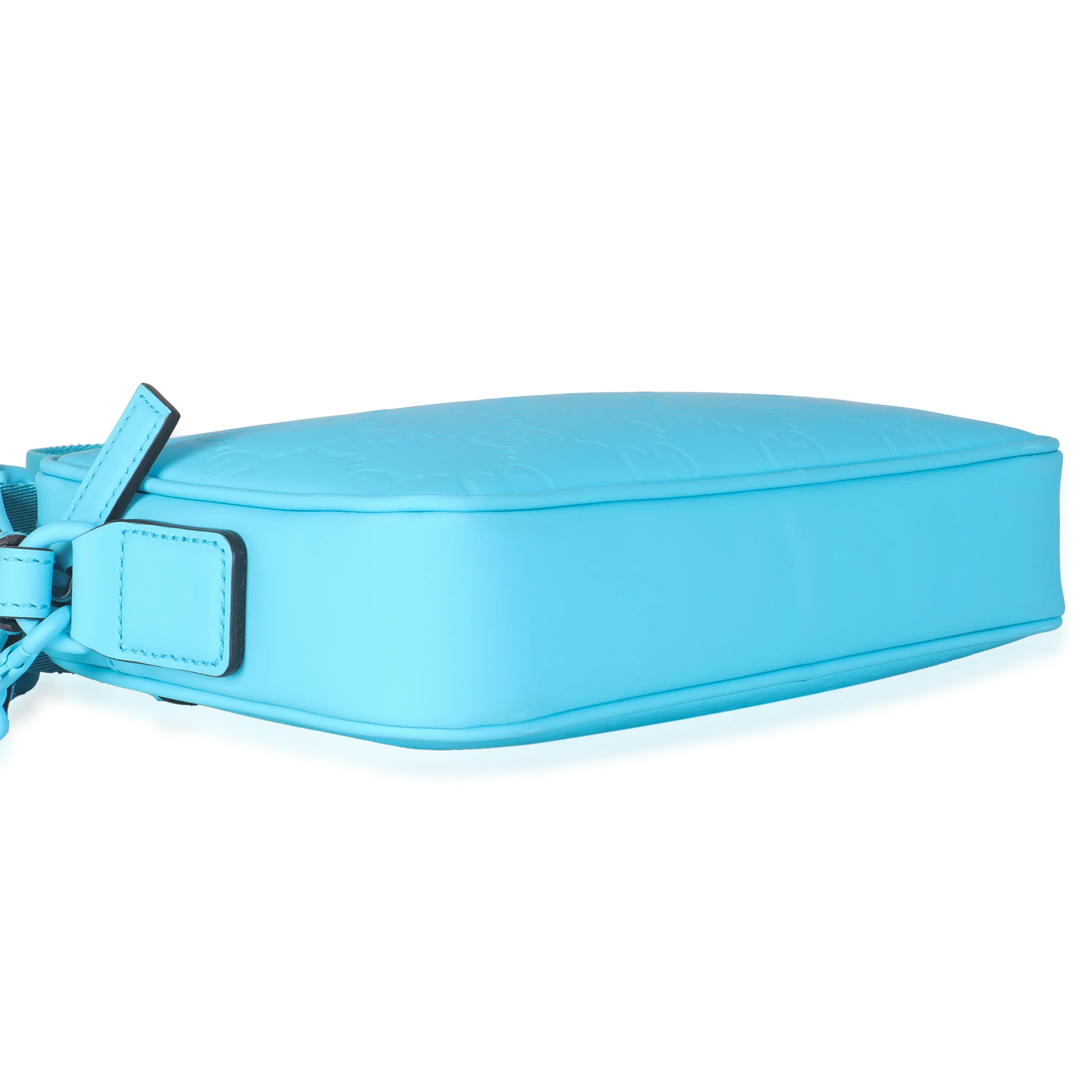 Bright Blue Rubber Effect Monogram GG Crossbody Bag - Image 7