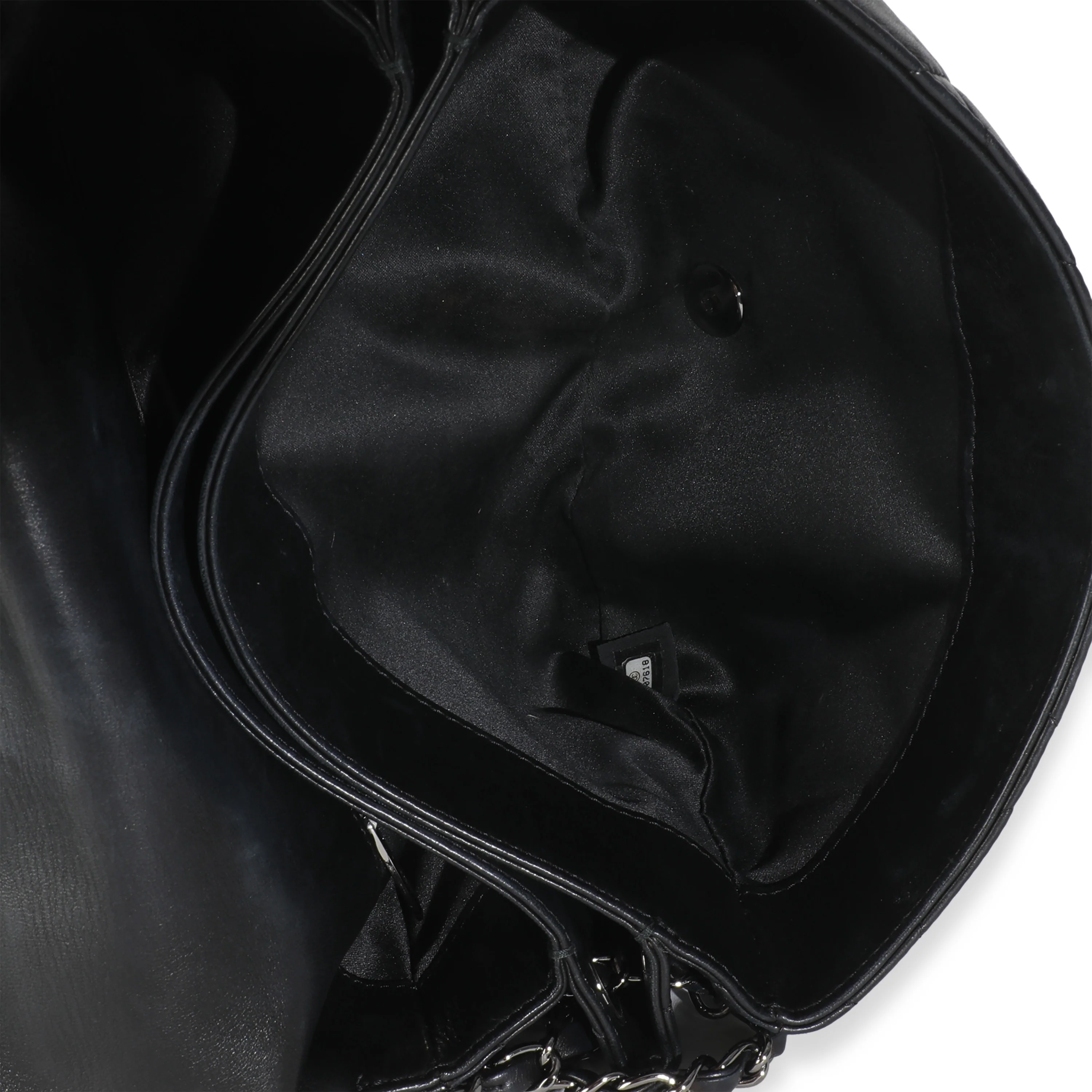 Black Quilted Lambskin Chanel 3 Accordion Flap Bag - Image 8