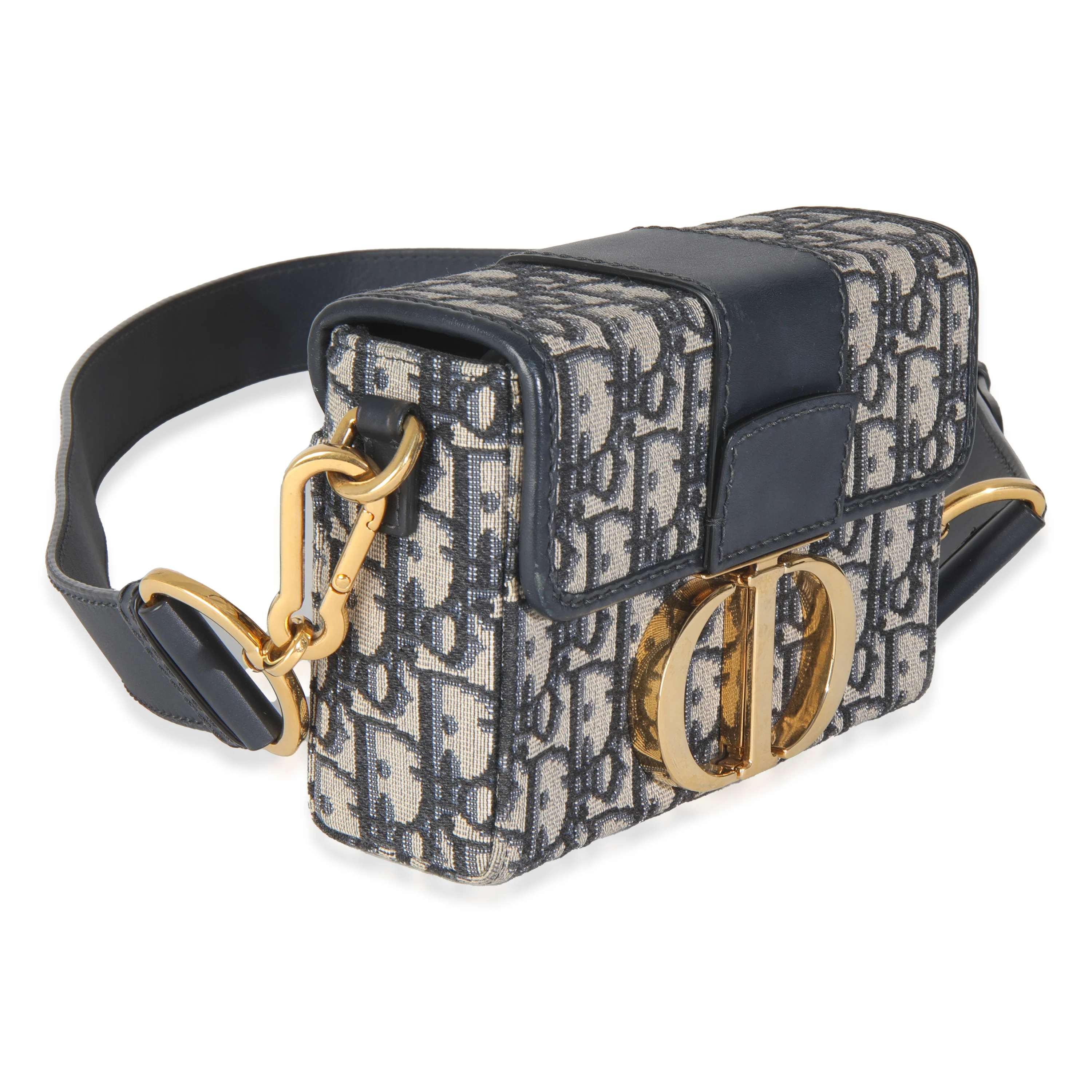Blue Oblique Canvas 30 Montaigne Box Bag - Image 3