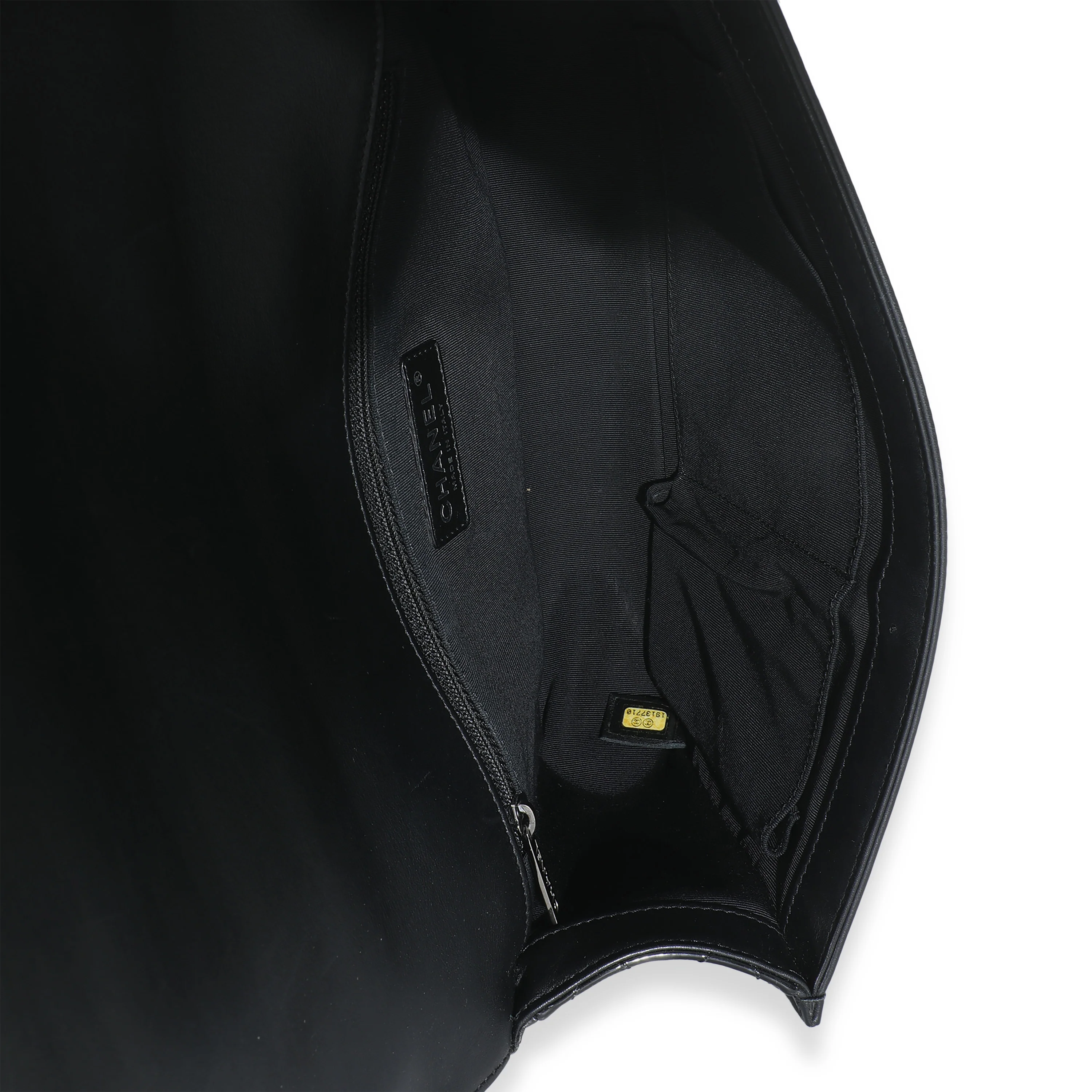 Black Patent Chevron Old Medium Boy Bag - Image 9