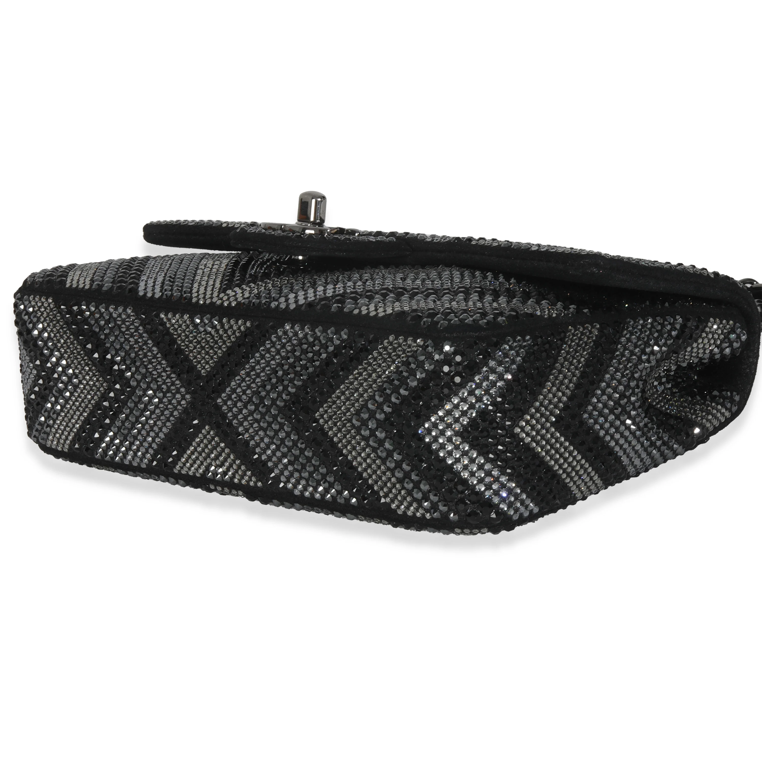 Black Strass CC Chevron Mini Flap Bag - Image 7