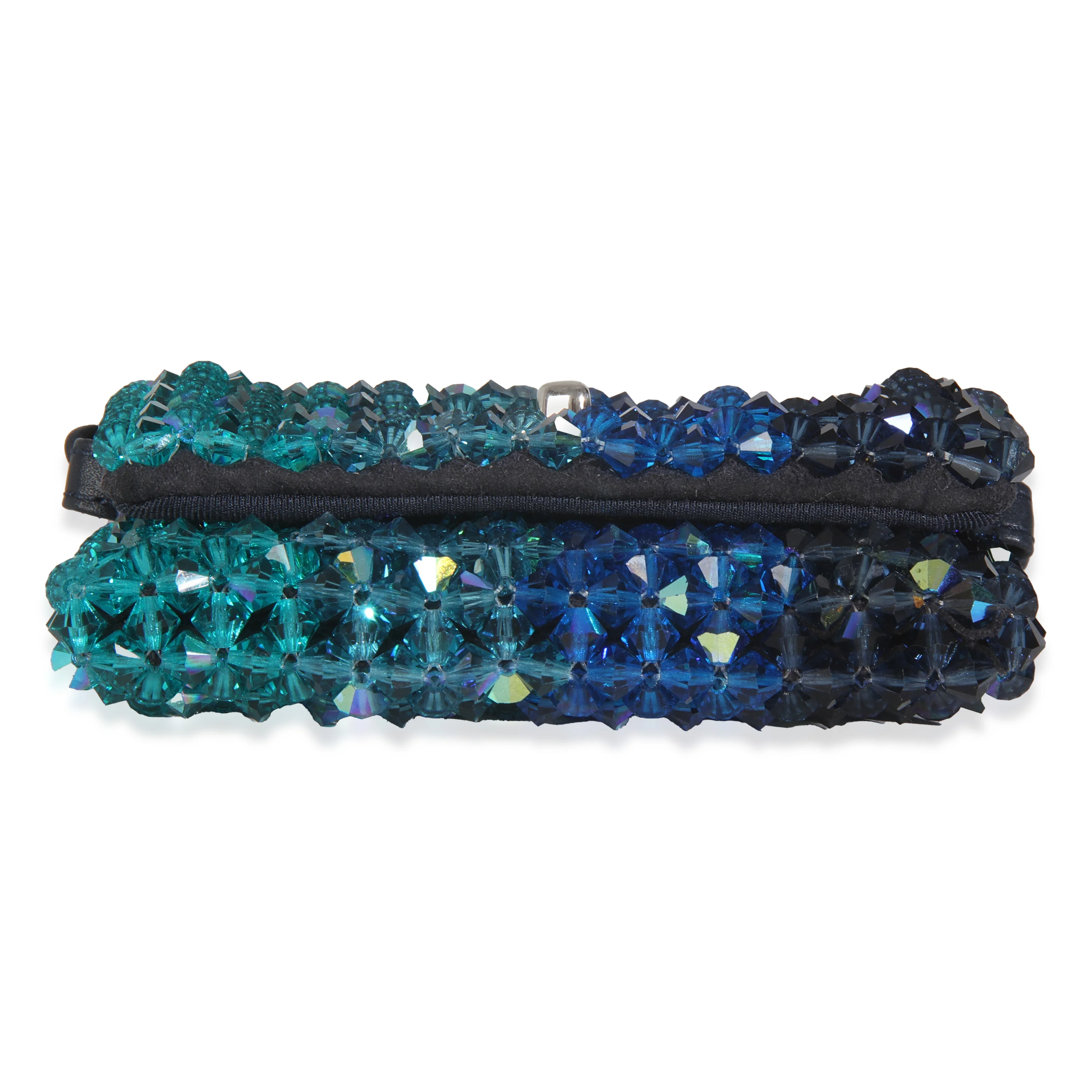 Blue Ombre Beaded Micro Clutch On Chain - Image 5