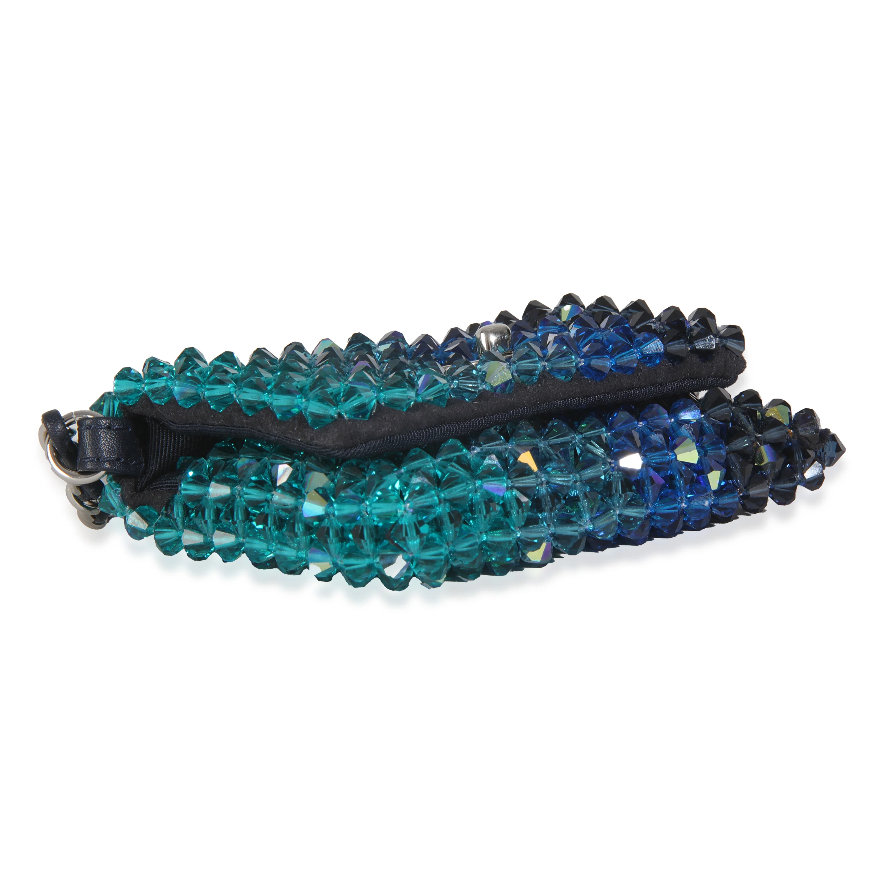 Blue Ombre Beaded Micro Clutch On Chain - Image 6