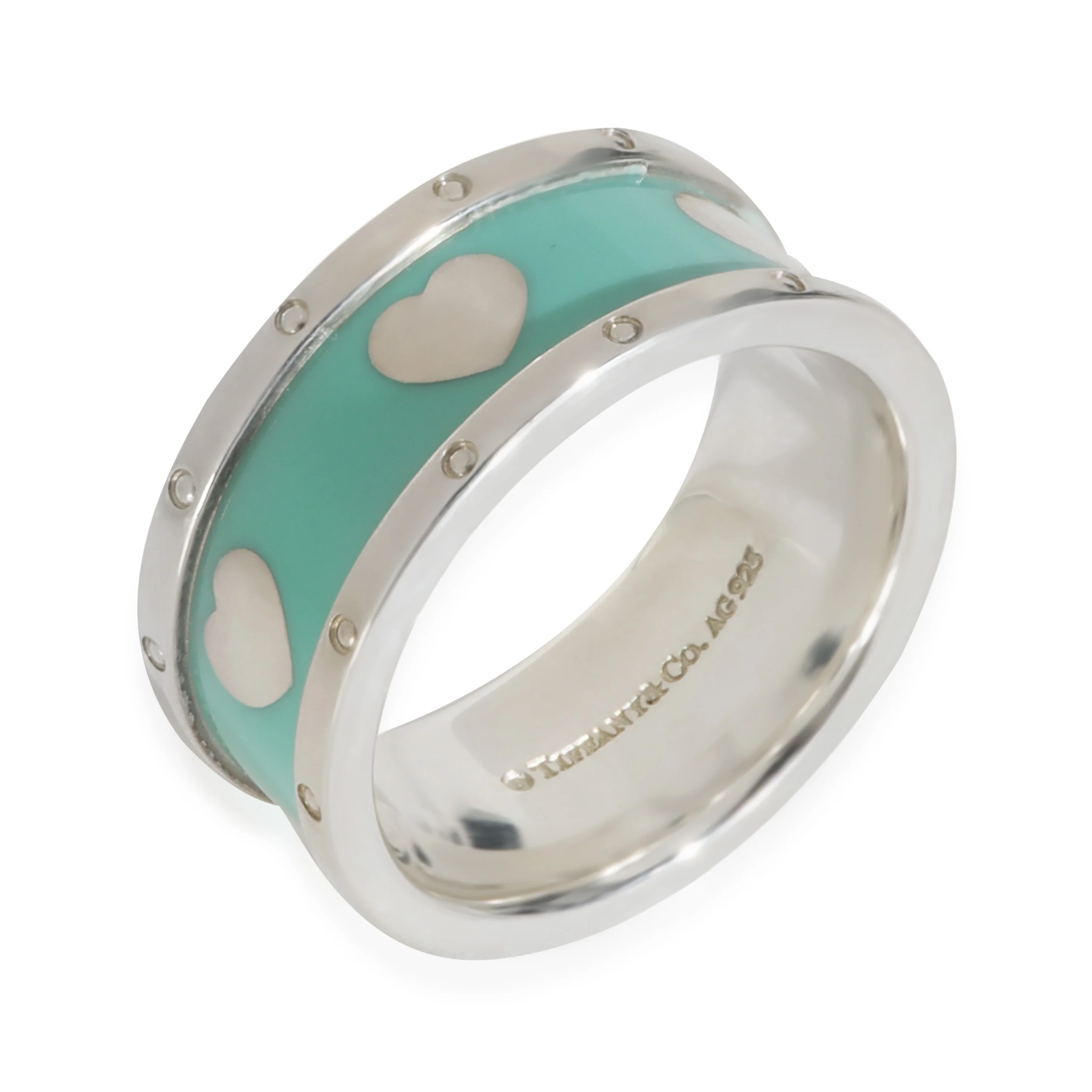 Sterling Silver Enamel Heart Band - Image 2