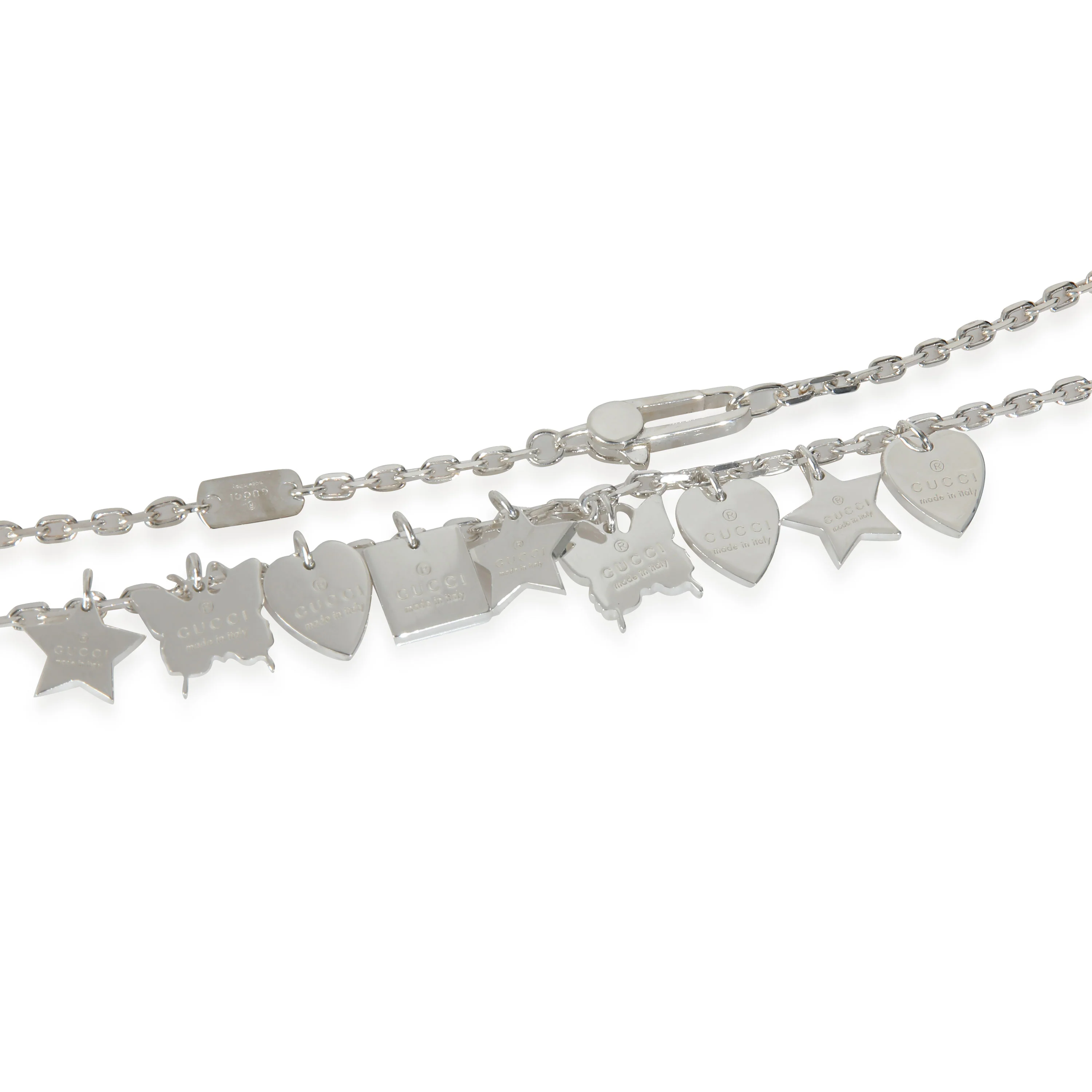 Sterling Silver  Multi Charm Necklace - Image 3