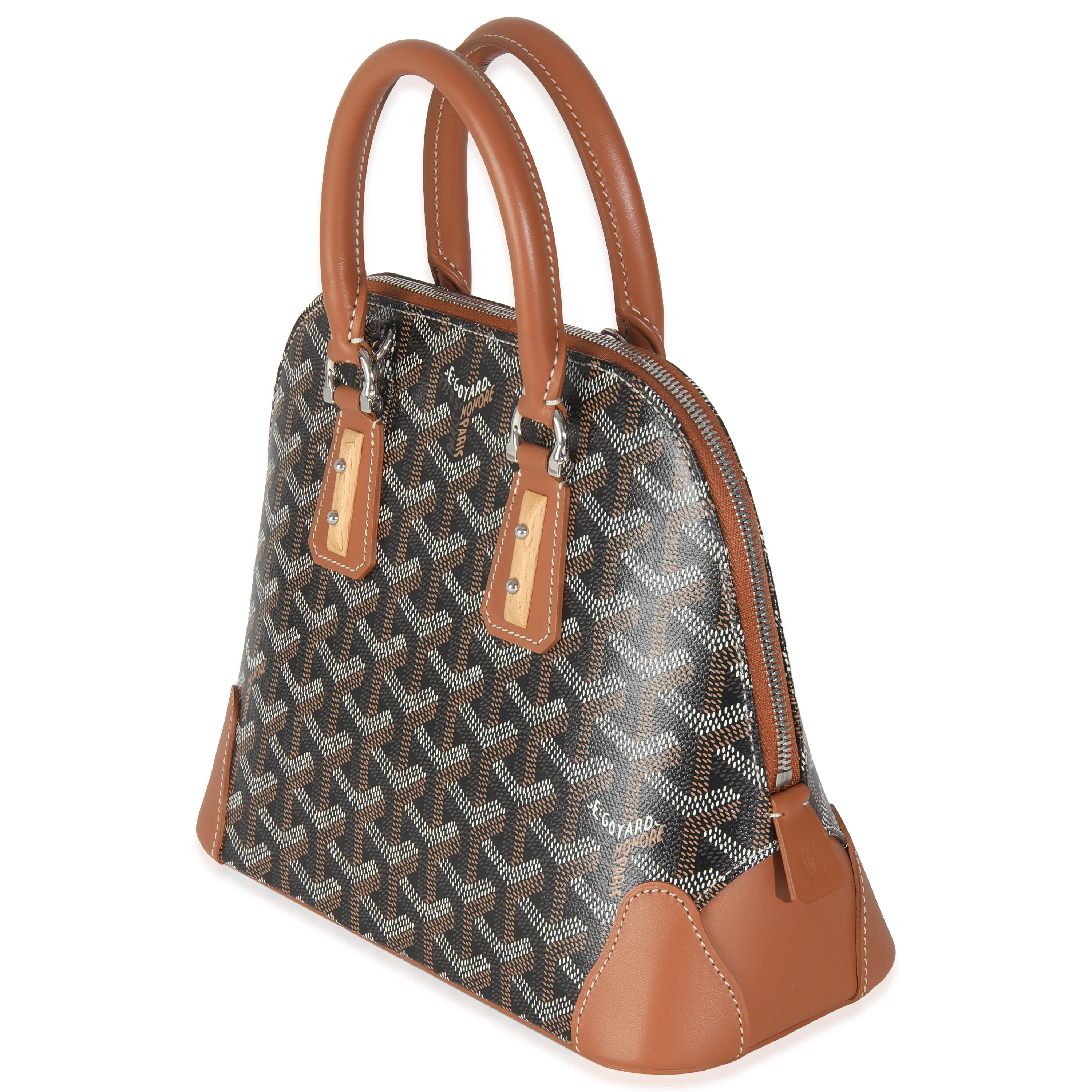 Tan Black Goyardine Canvas Mini Vendome - Image 2
