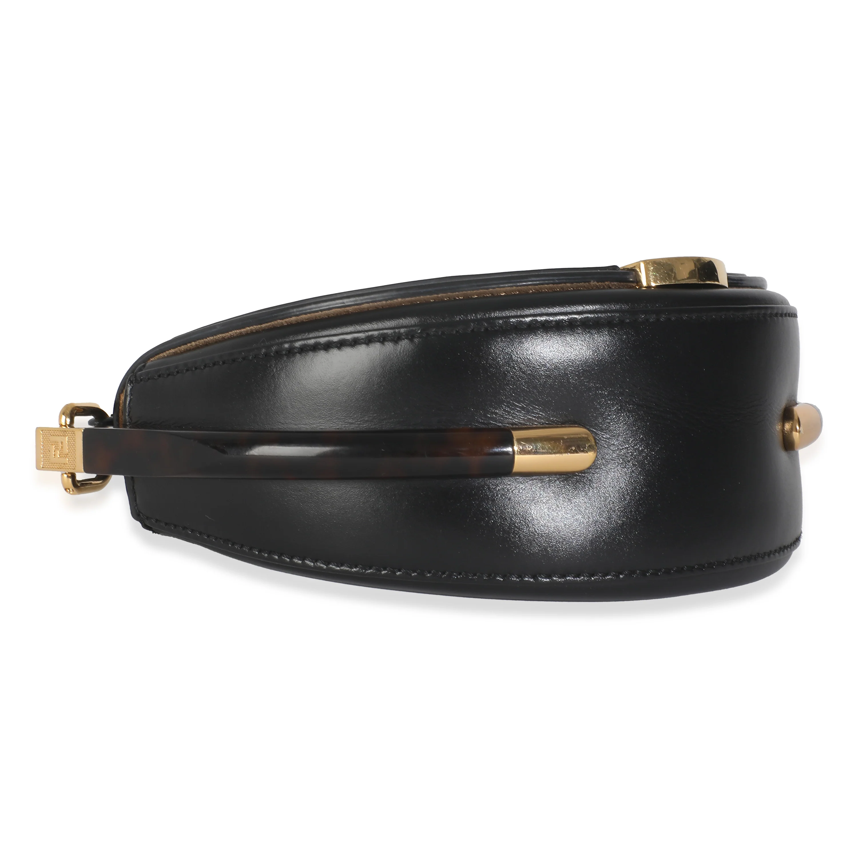 Black Vitello King Plexiglass Moonlight Shoulder Bag - Image 6