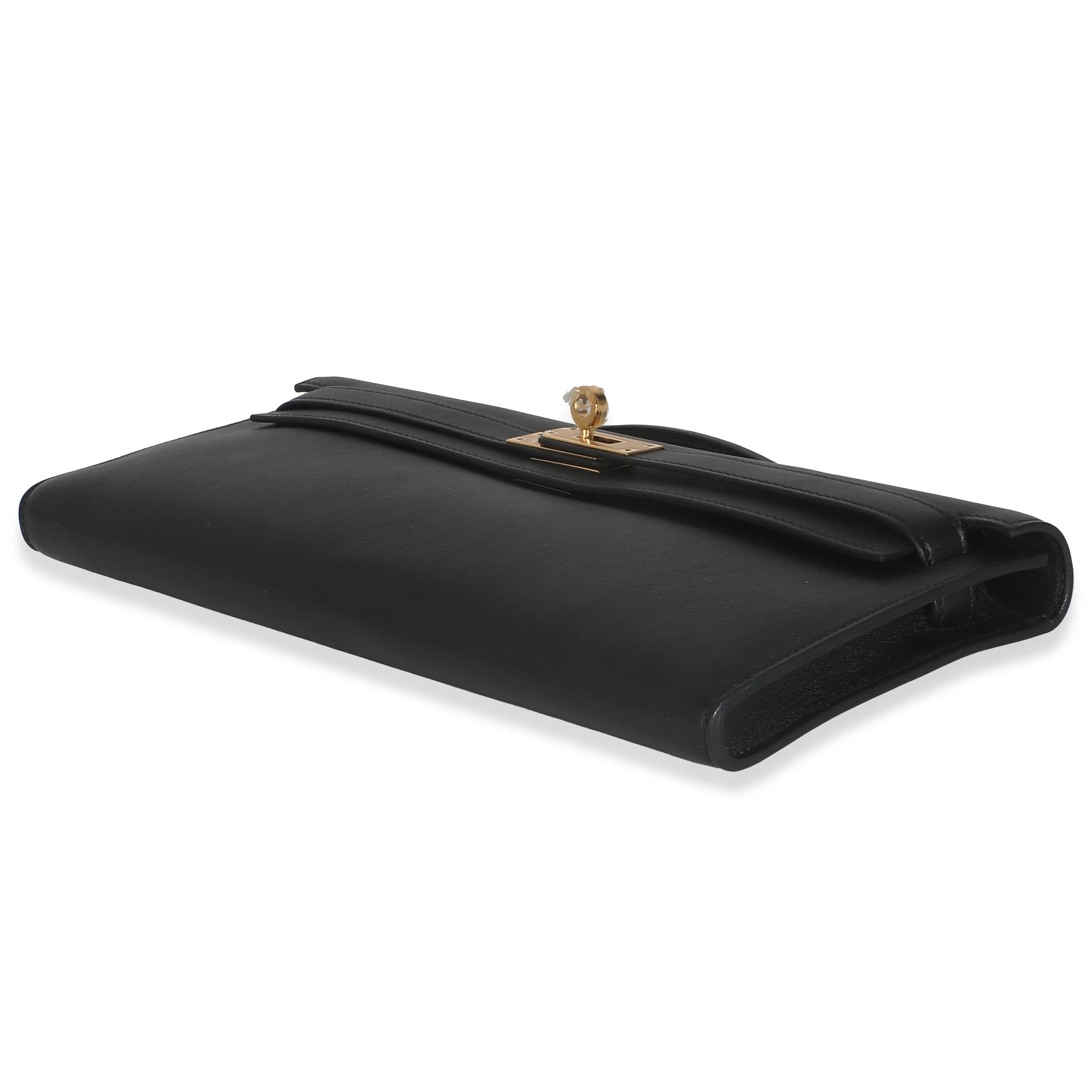 Black Swift Kelly Cut Clutch GHW - Image 7
