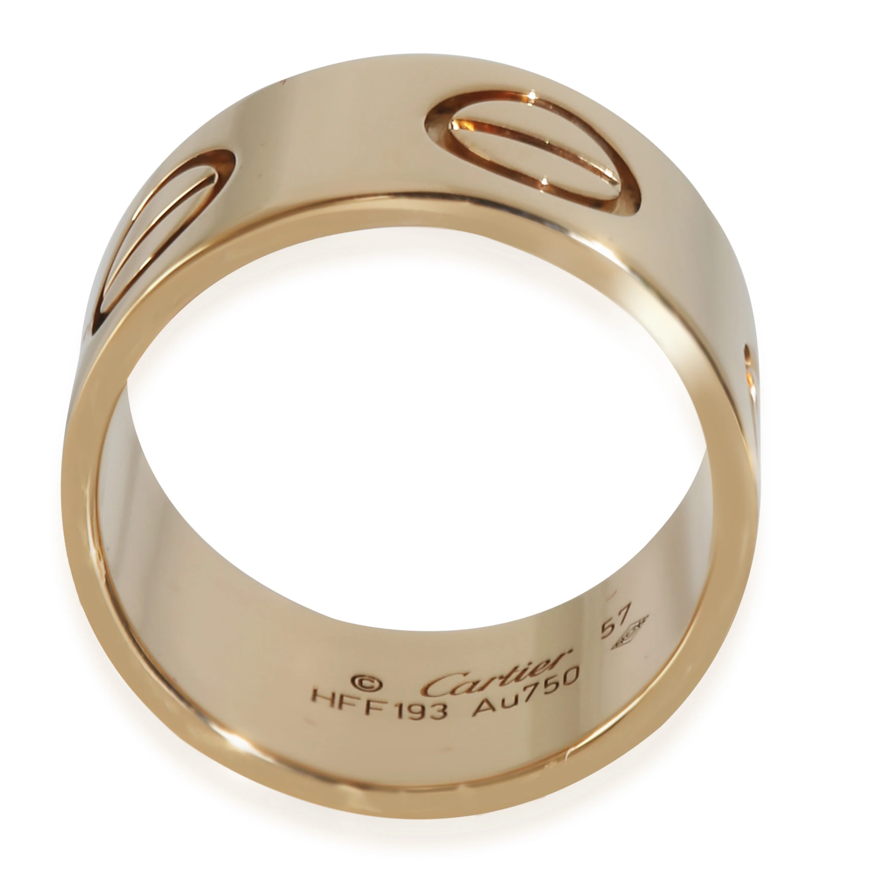 Yellow Gold  Large Model Love Ring - Image 4