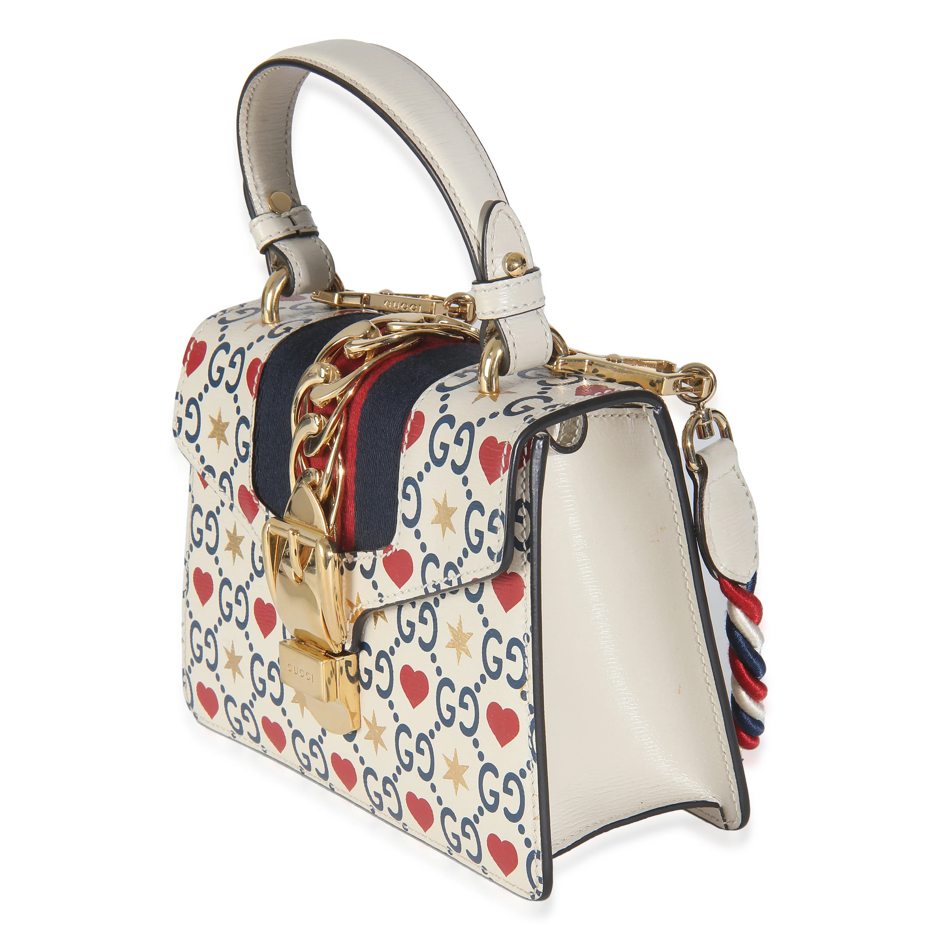 Ivory Calfskin Valentines Day Mini Sylvie Top Handle - Image 2