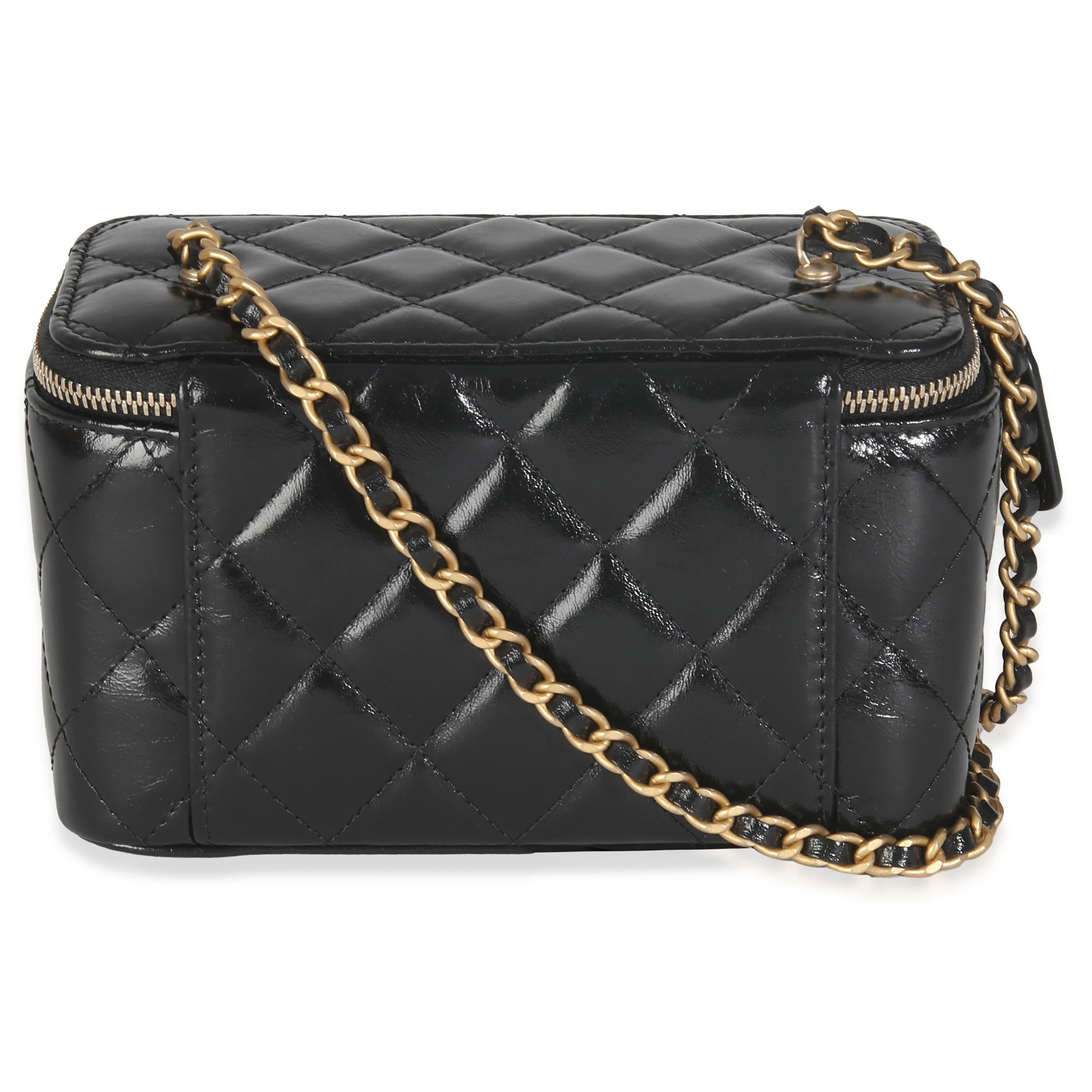 Black Quilted Calfskin Chain CC Vanity - Image 4