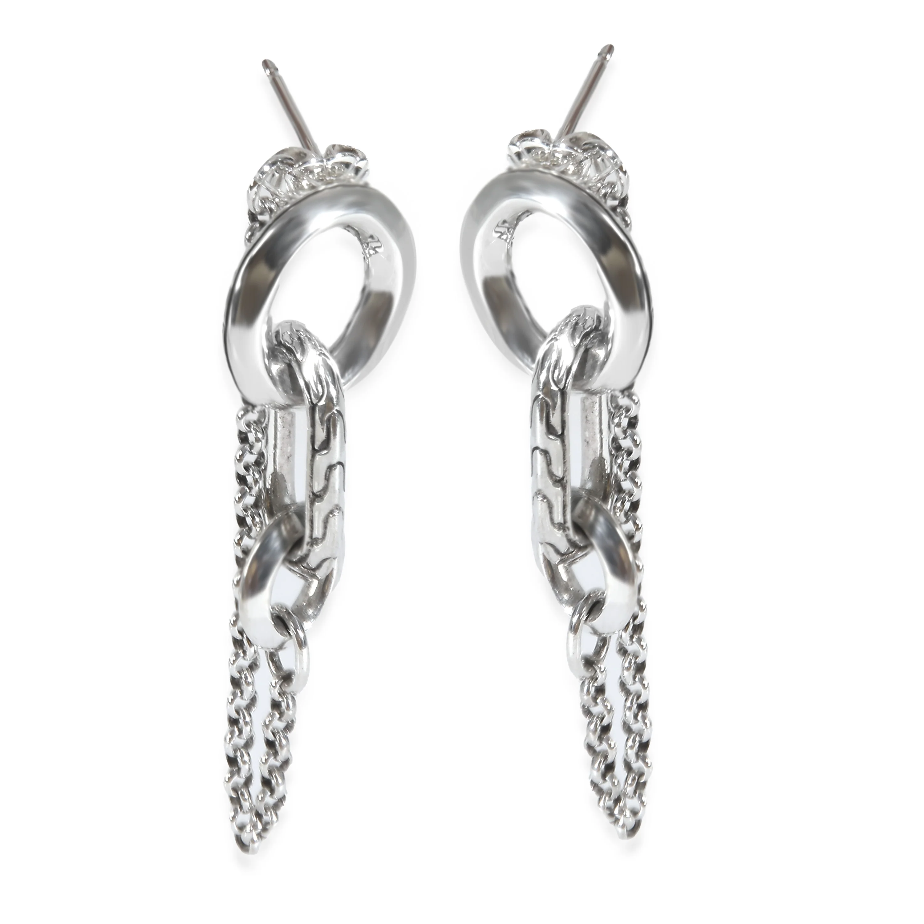 Sterling Silver Remix Drop Link Earrings