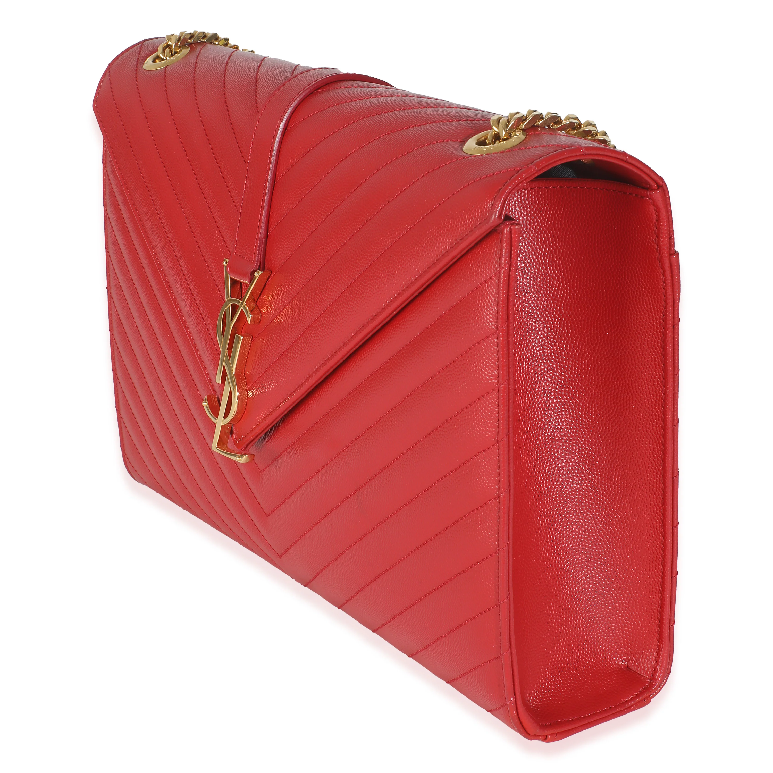 Lipstick Red Grain De Poudre Large Envelope Flap - Image 2