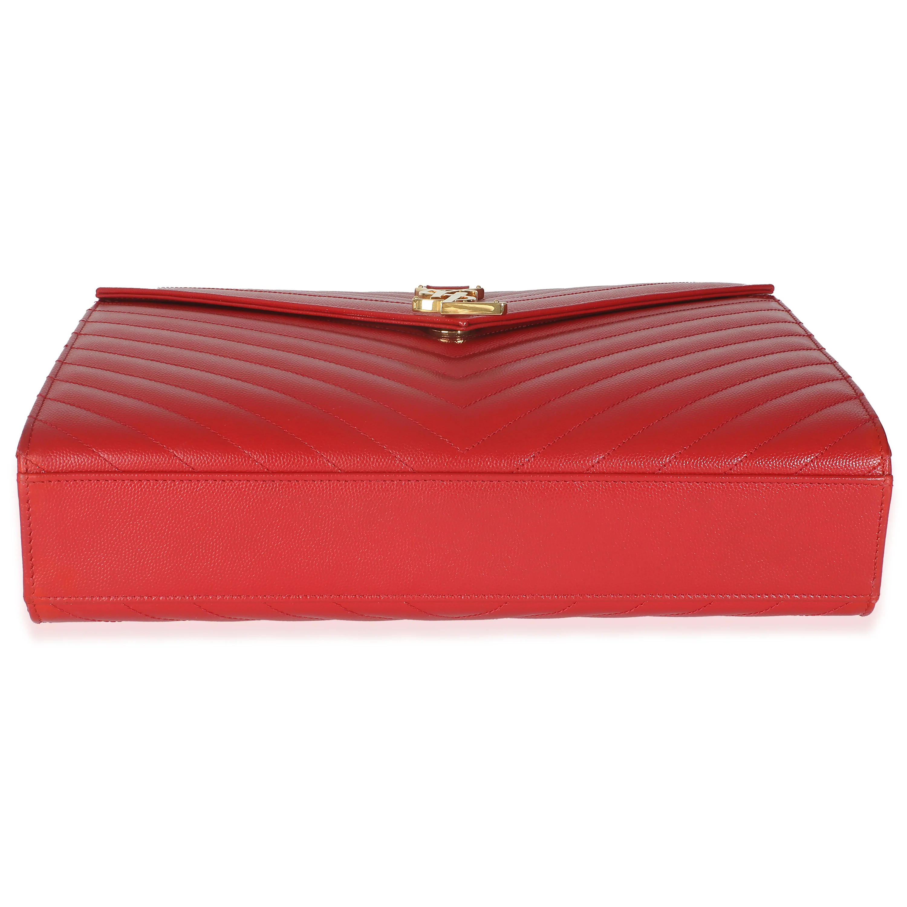Lipstick Red Grain De Poudre Large Envelope Flap - Image 7