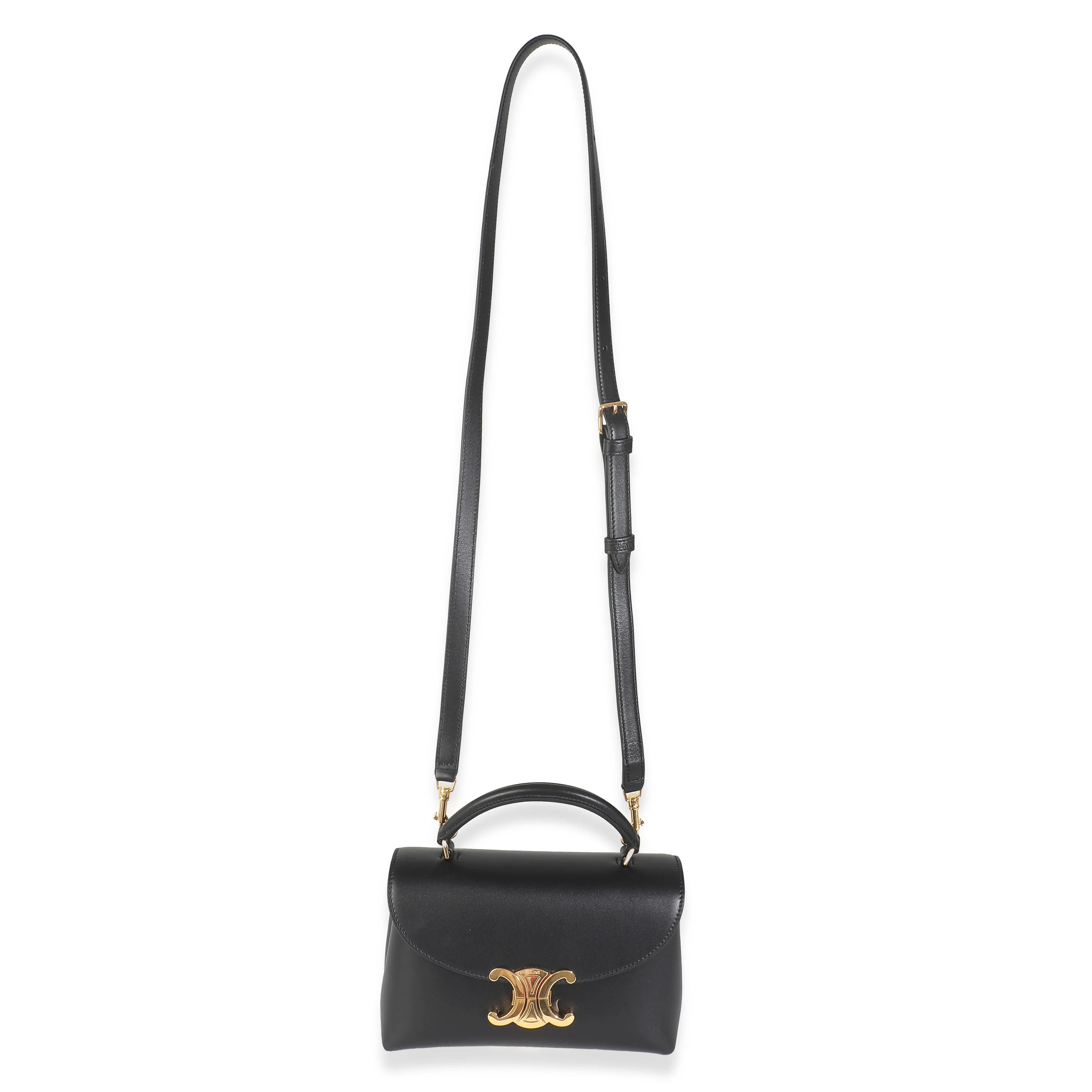 Black Supple Calfskin Teen Nino Top Handle Bag - Image 7