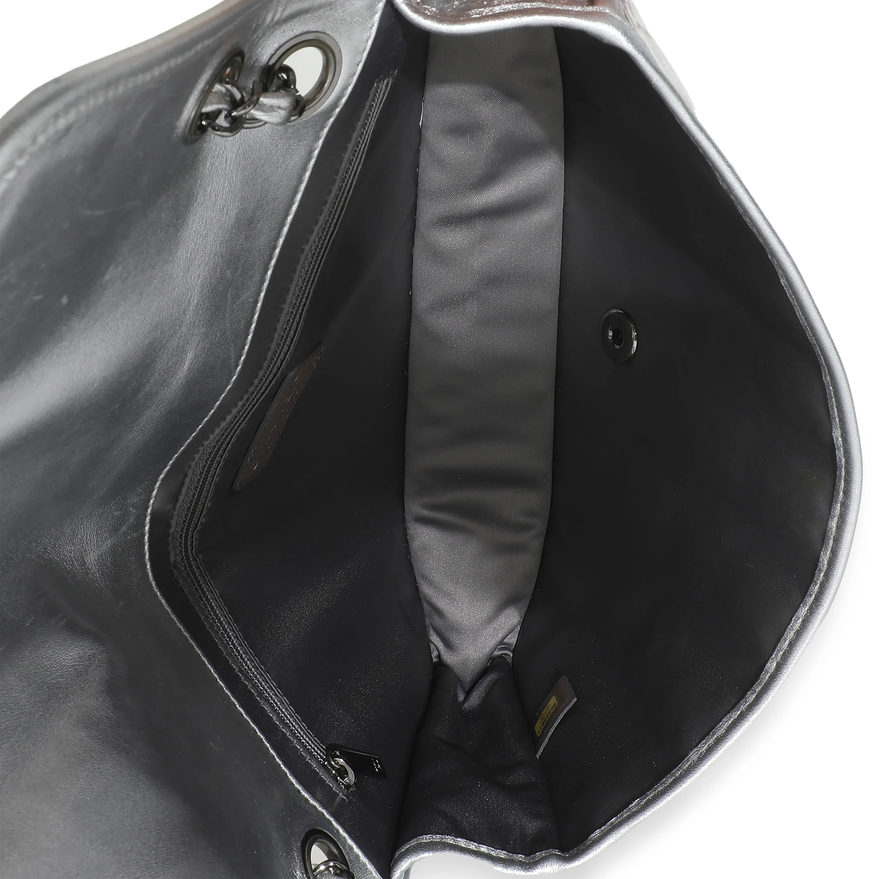 Silver PVC Calfskin Ice Cube Flap - Image 9