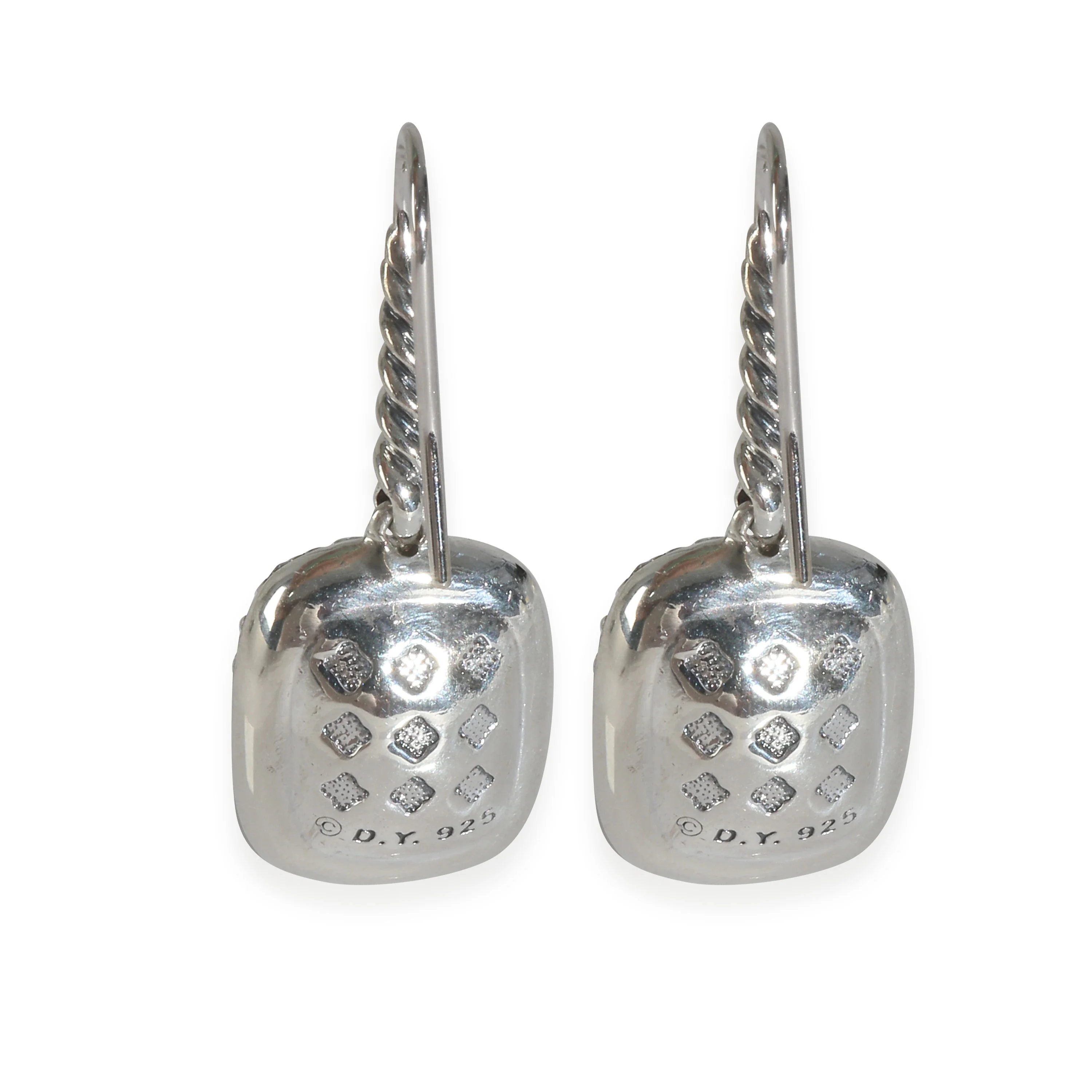 Sterling Silver Peridot and Diamond Noblesse Earrings - Image 3
