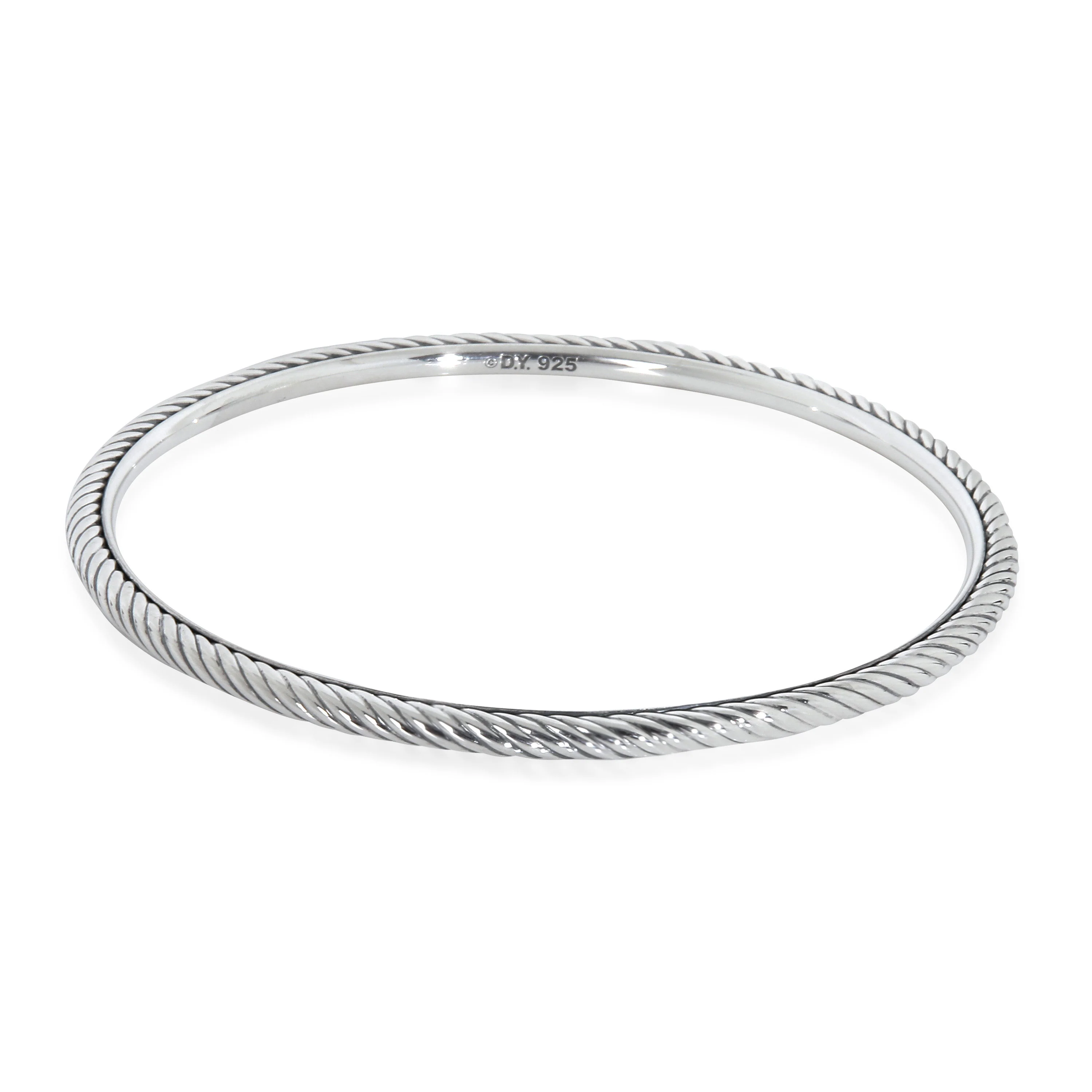 Sterling Silver  Cable Slip On Bracelet