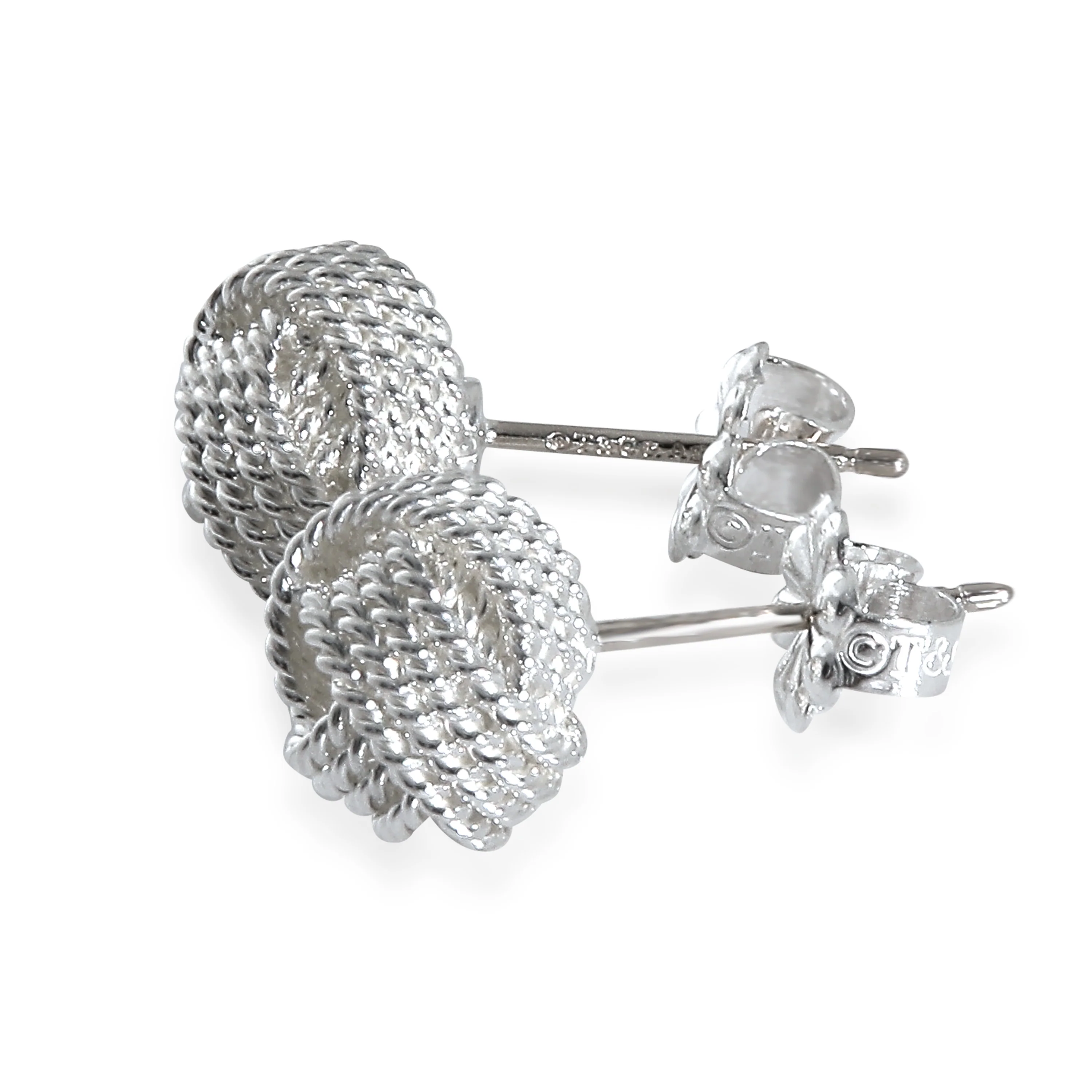 Sterling Silver  Twist Knot Earrings - Image 2