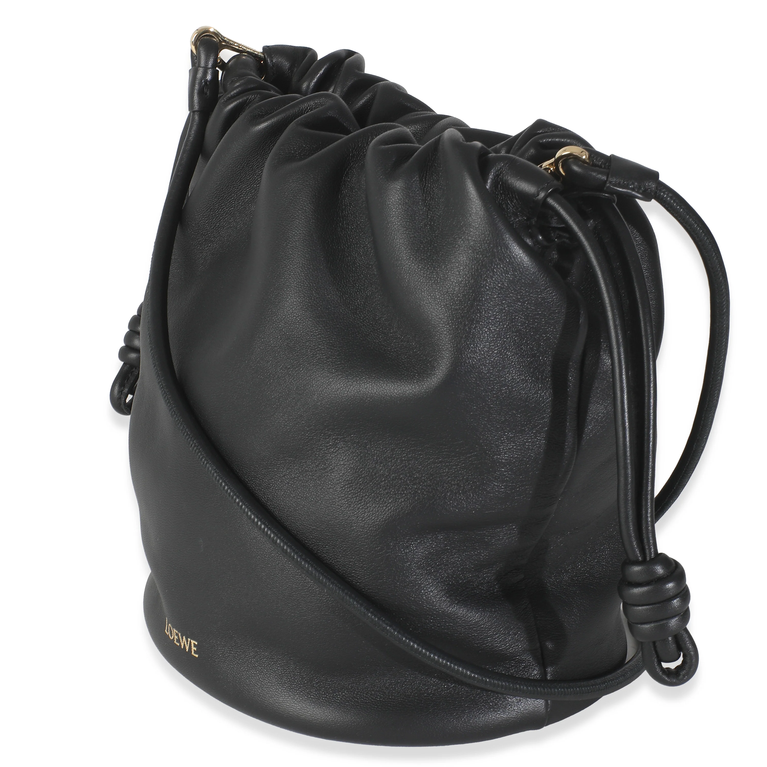 Black Mellow Nappa Flamenco Purse Bucket Bag - Image 2