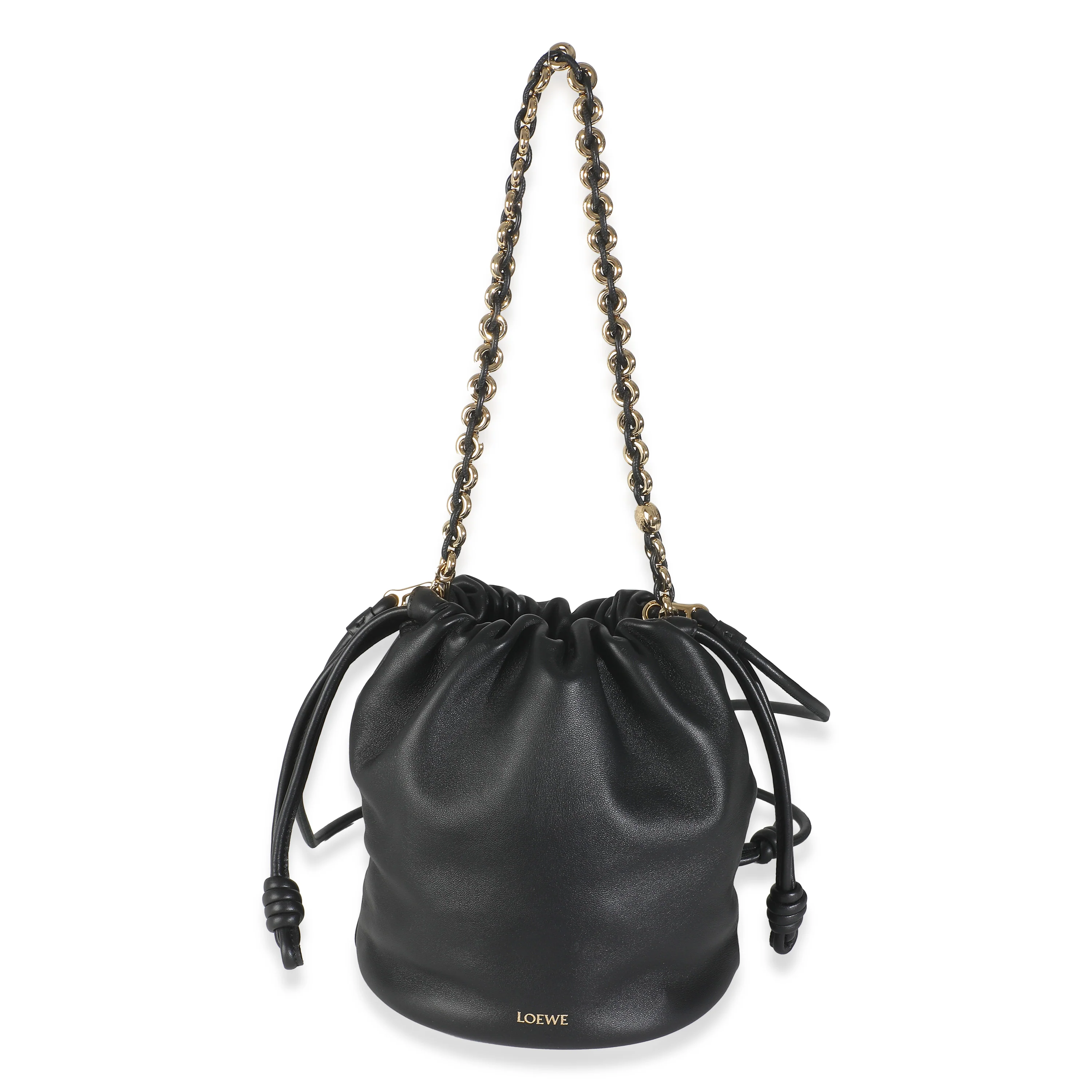 Black Mellow Nappa Flamenco Purse Bucket Bag - Image 7