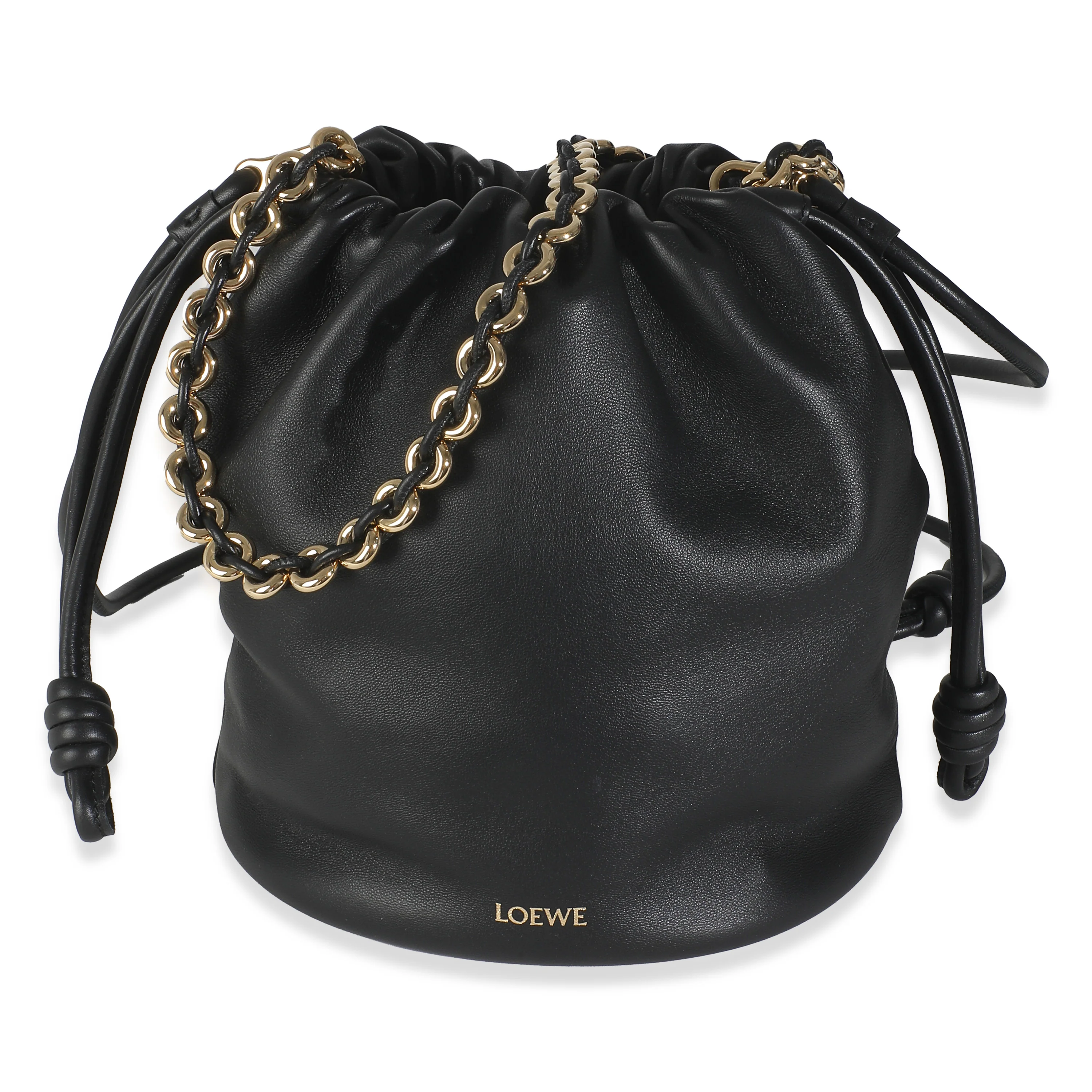 Black Mellow Nappa Flamenco Purse Bucket Bag - Image 8