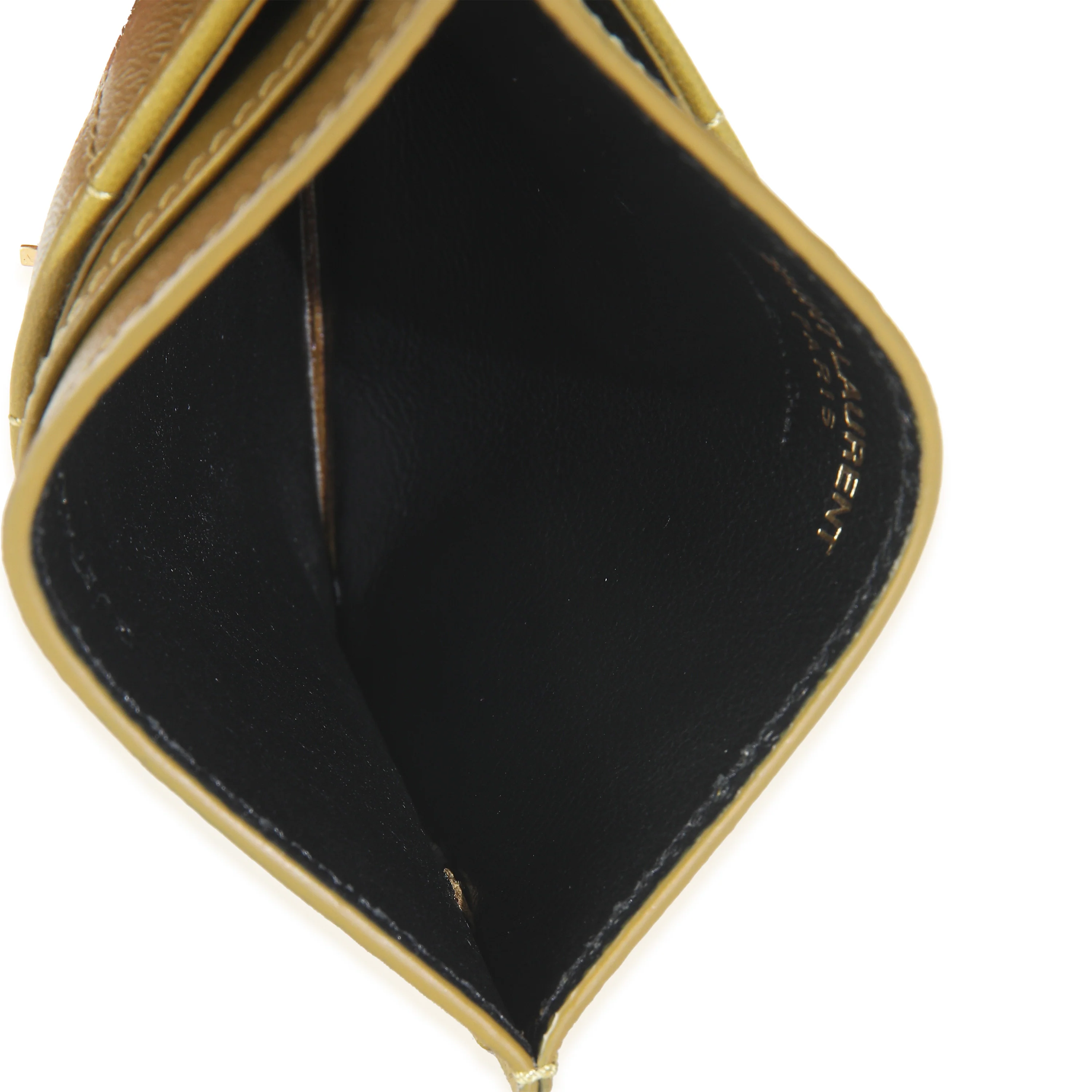 Olive Drab Quilted Lambskin Cassandre Credit Card Case - Image 8