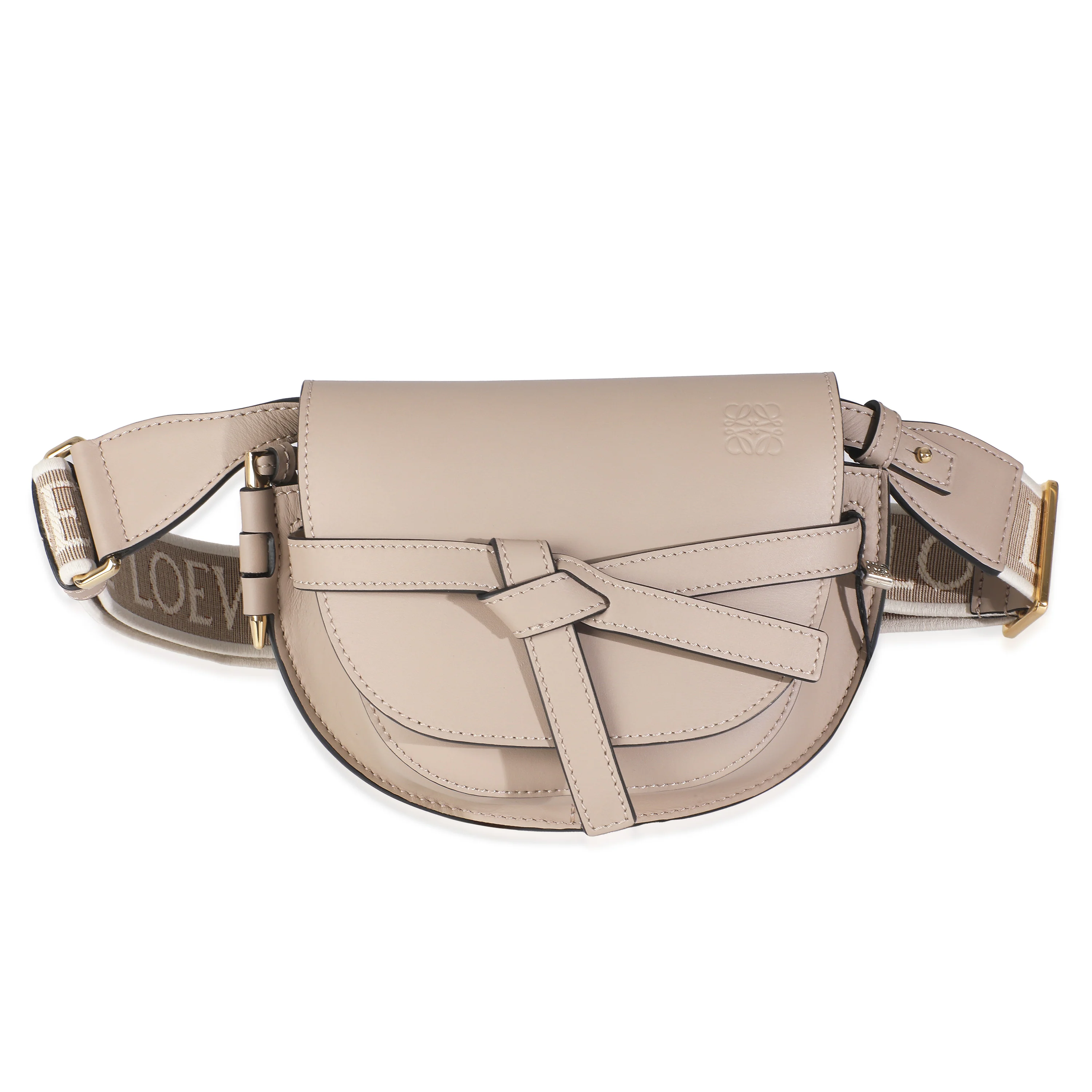 Sand Calfskin Mini Gate Dual Bag