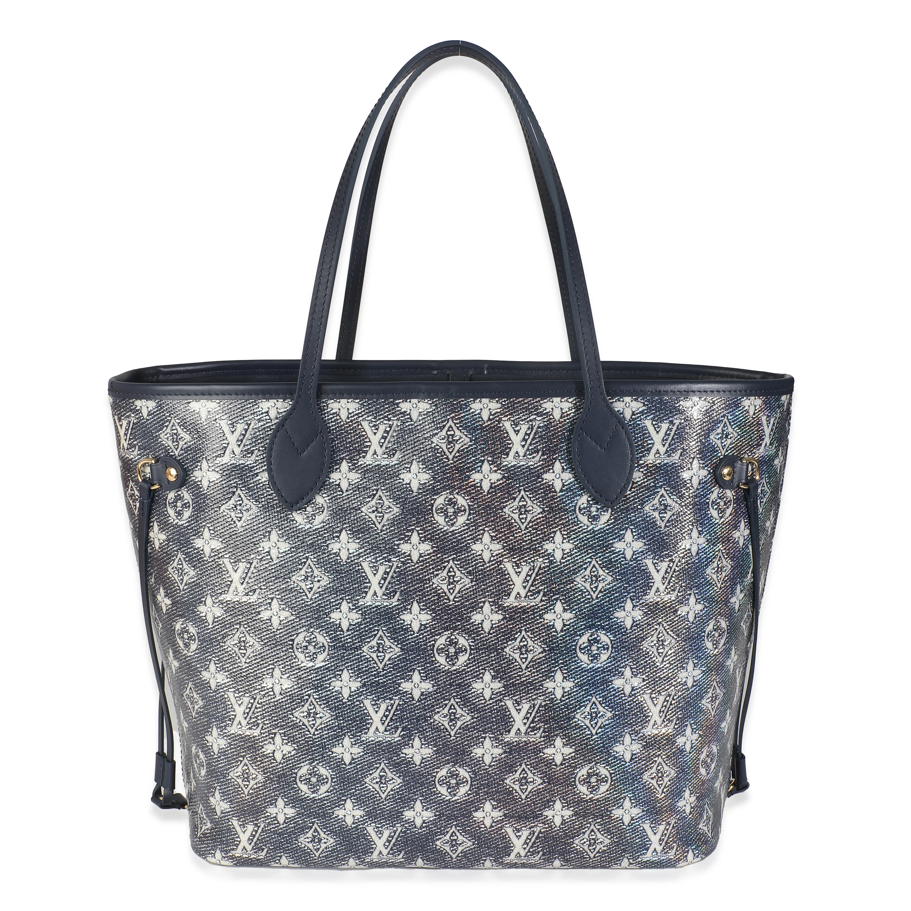 Blue Monoglam Canvas Neverfull MM