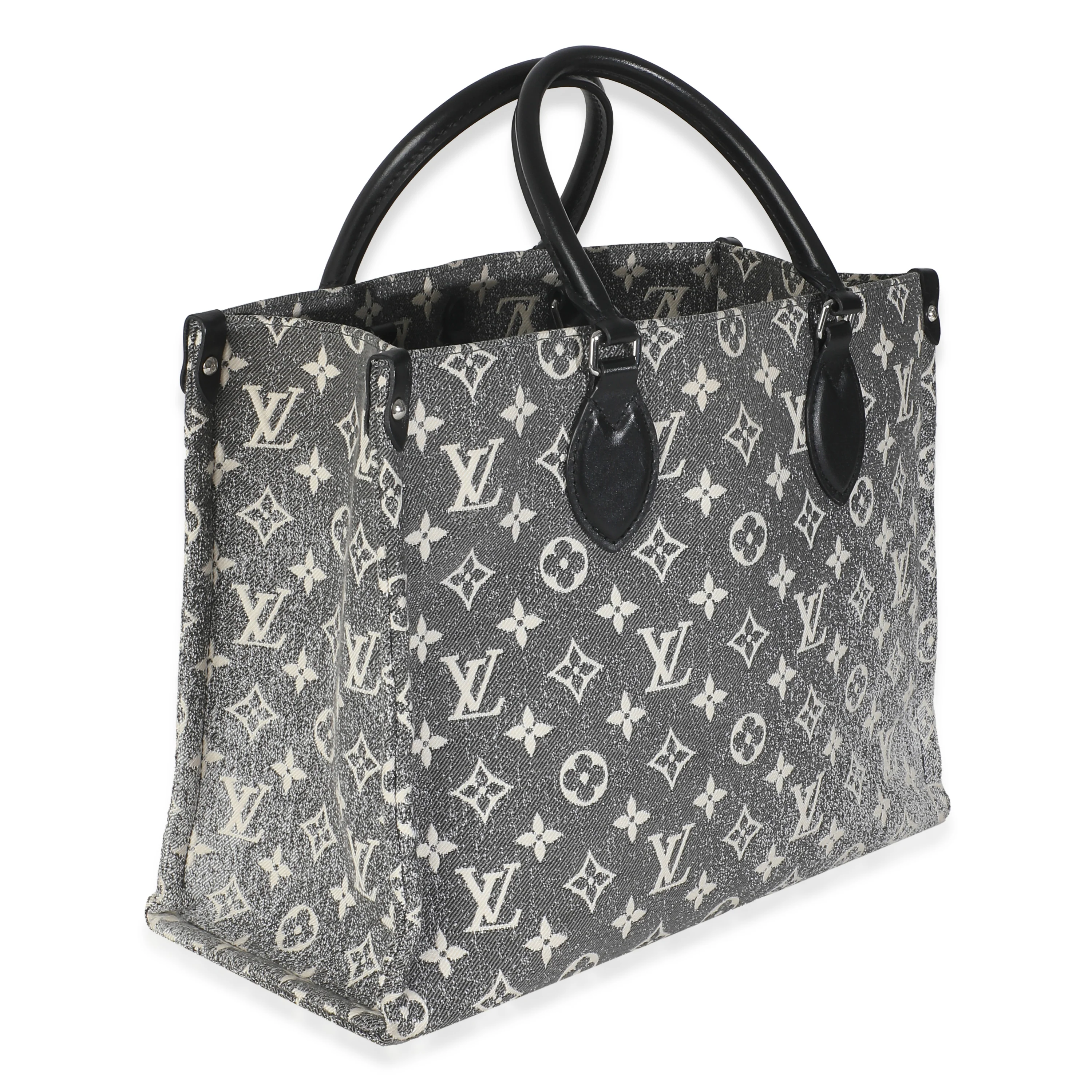 Black Monogram Denim Onthego MM - Image 3