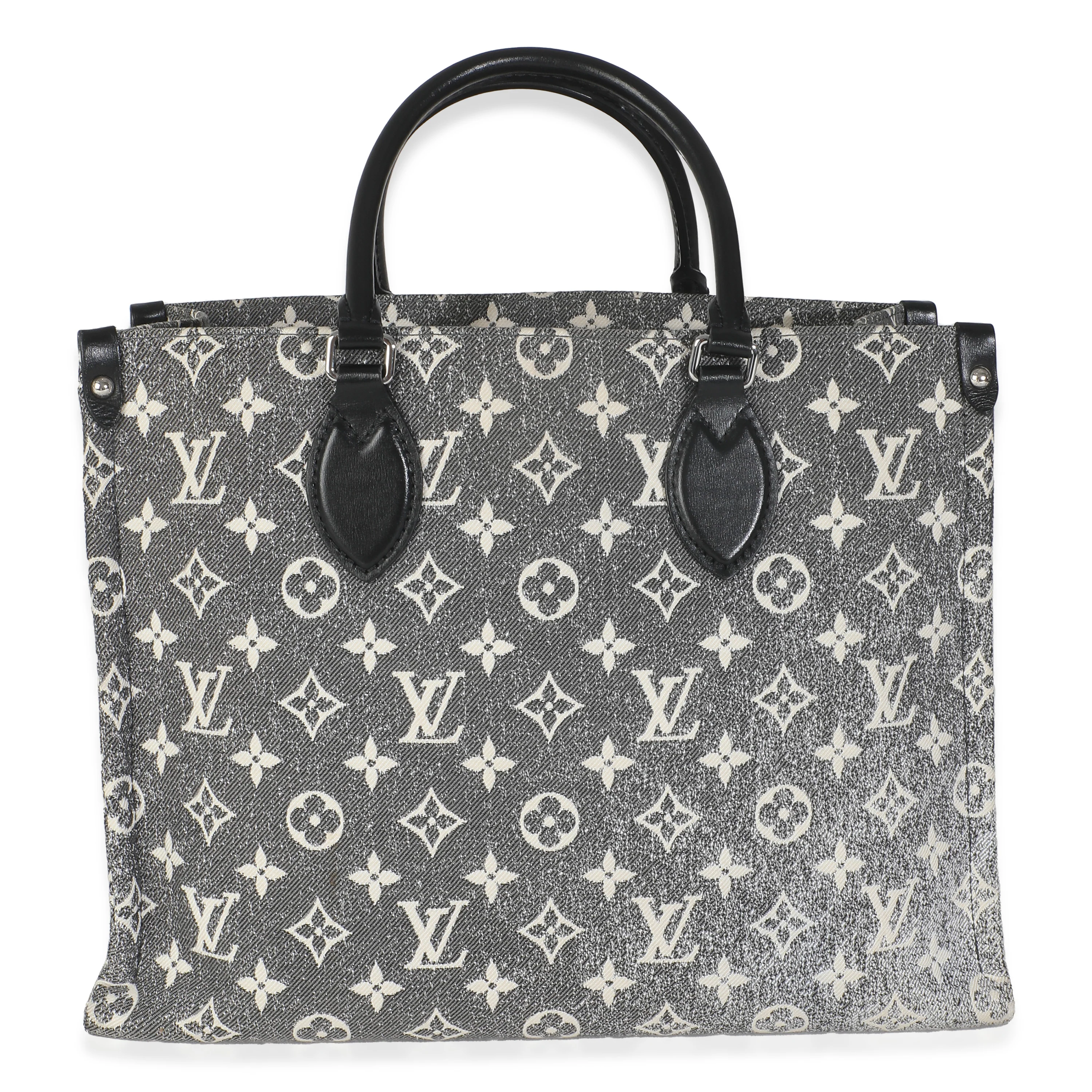 Black Monogram Denim Onthego MM - Image 4